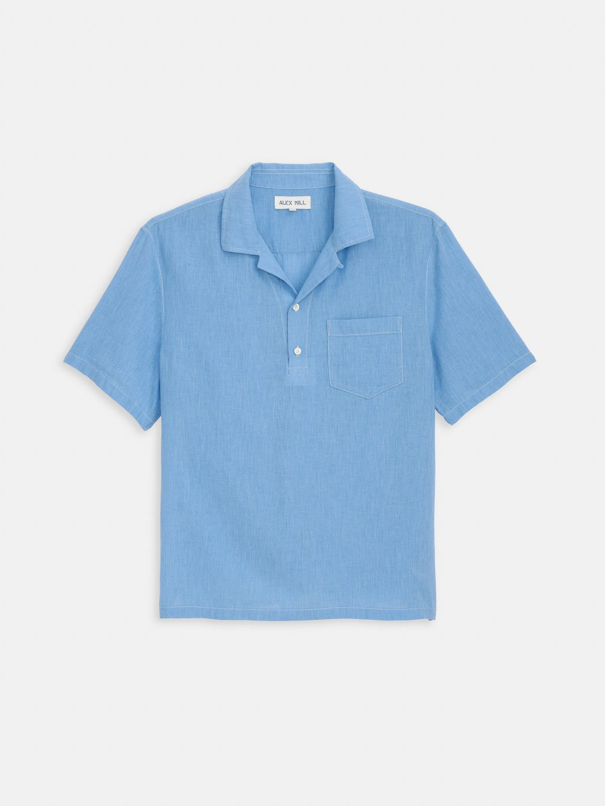 Som Short Sleeve Popover In Cotton Linen sold by Alex Mill