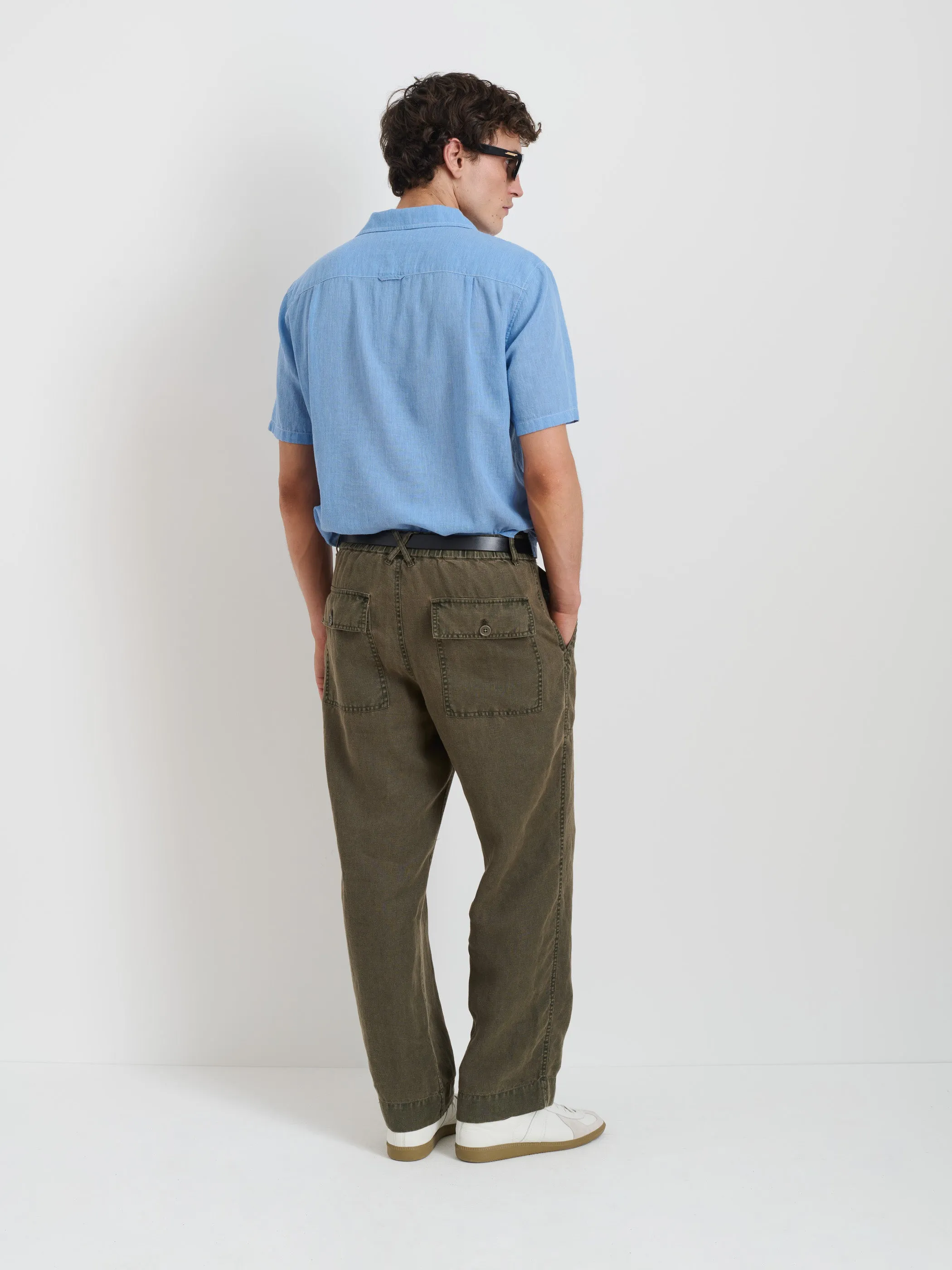 Som Short Sleeve Popover In Cotton Linen sold by Alex Mill product image thumbnail 5