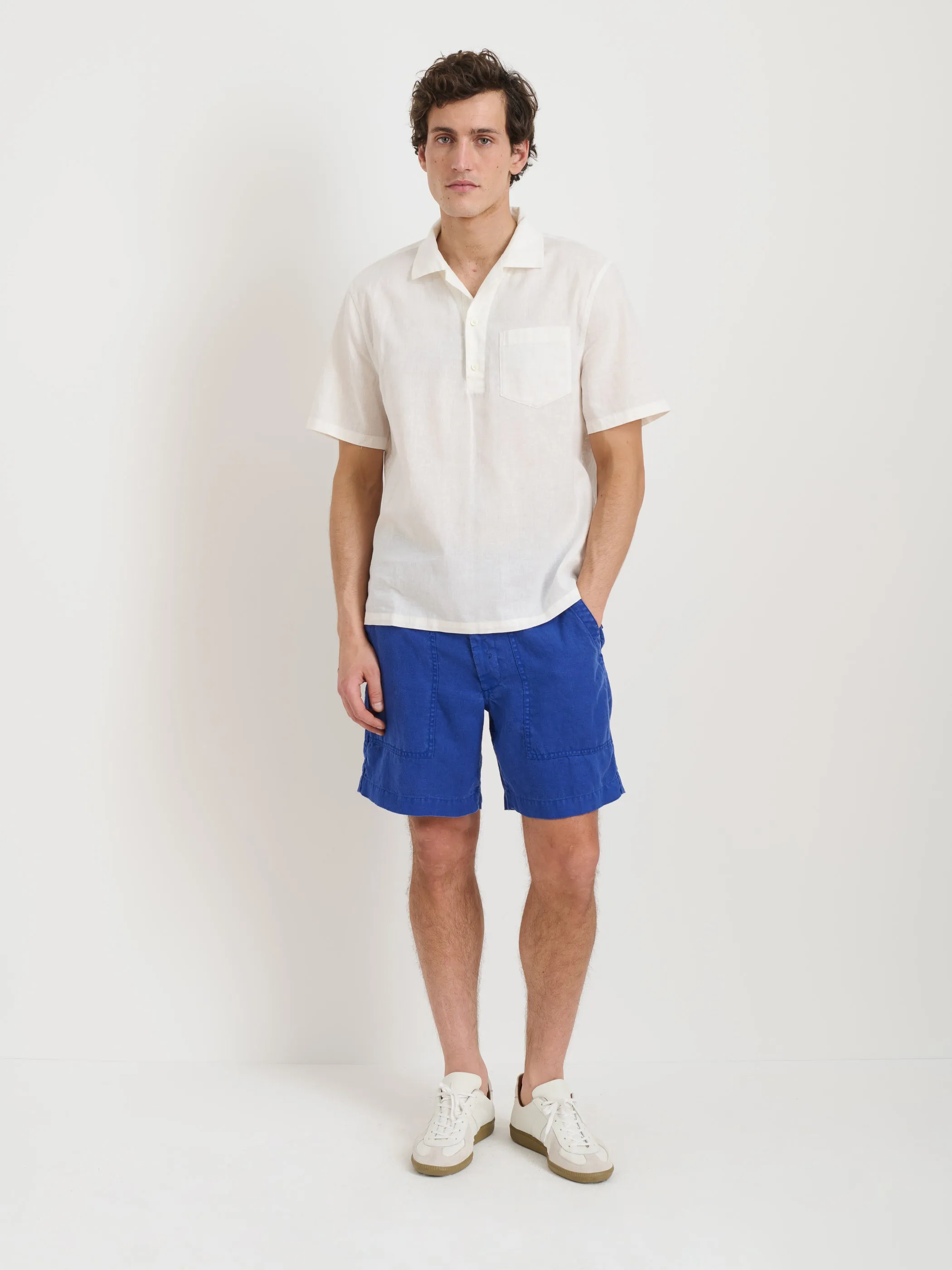 Som Short Sleeve Popover In Cotton Linen sold by Alex Mill product image thumbnail 3