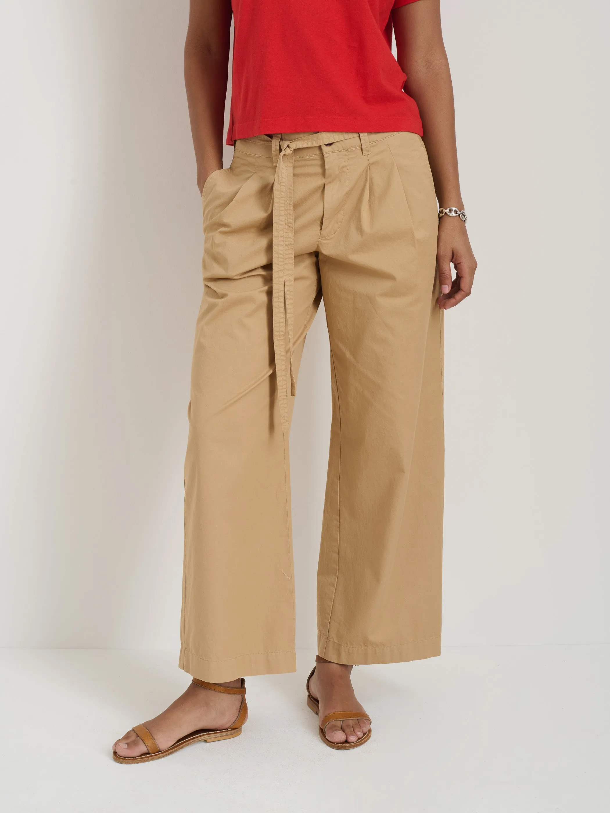 Ina Pleated Pant In Lightweight Twill sold by Alex Mill product image thumbnail 3