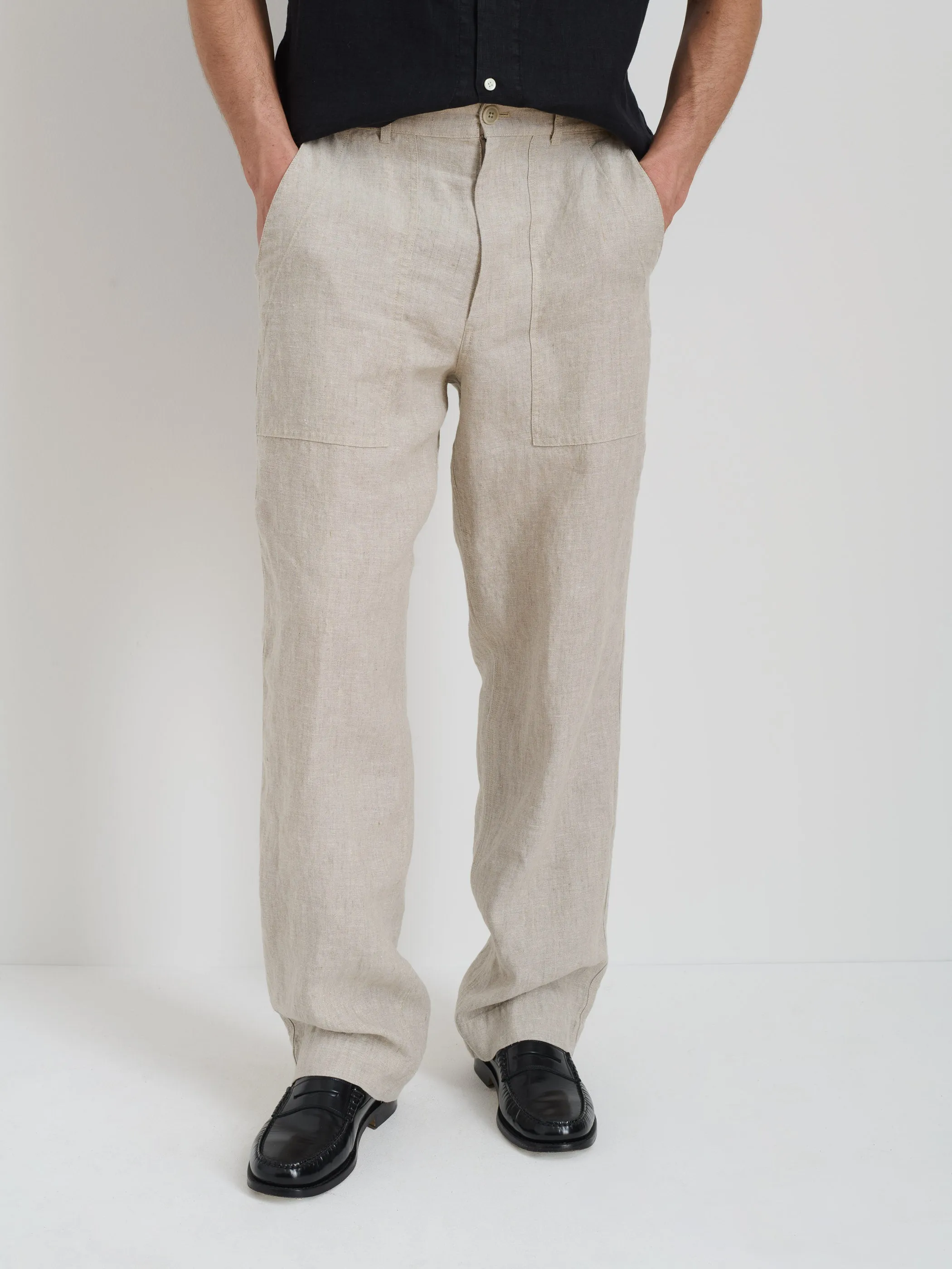 Pull On Field Pant In Flax Linen sold by Alex Mill product image thumbnail 3