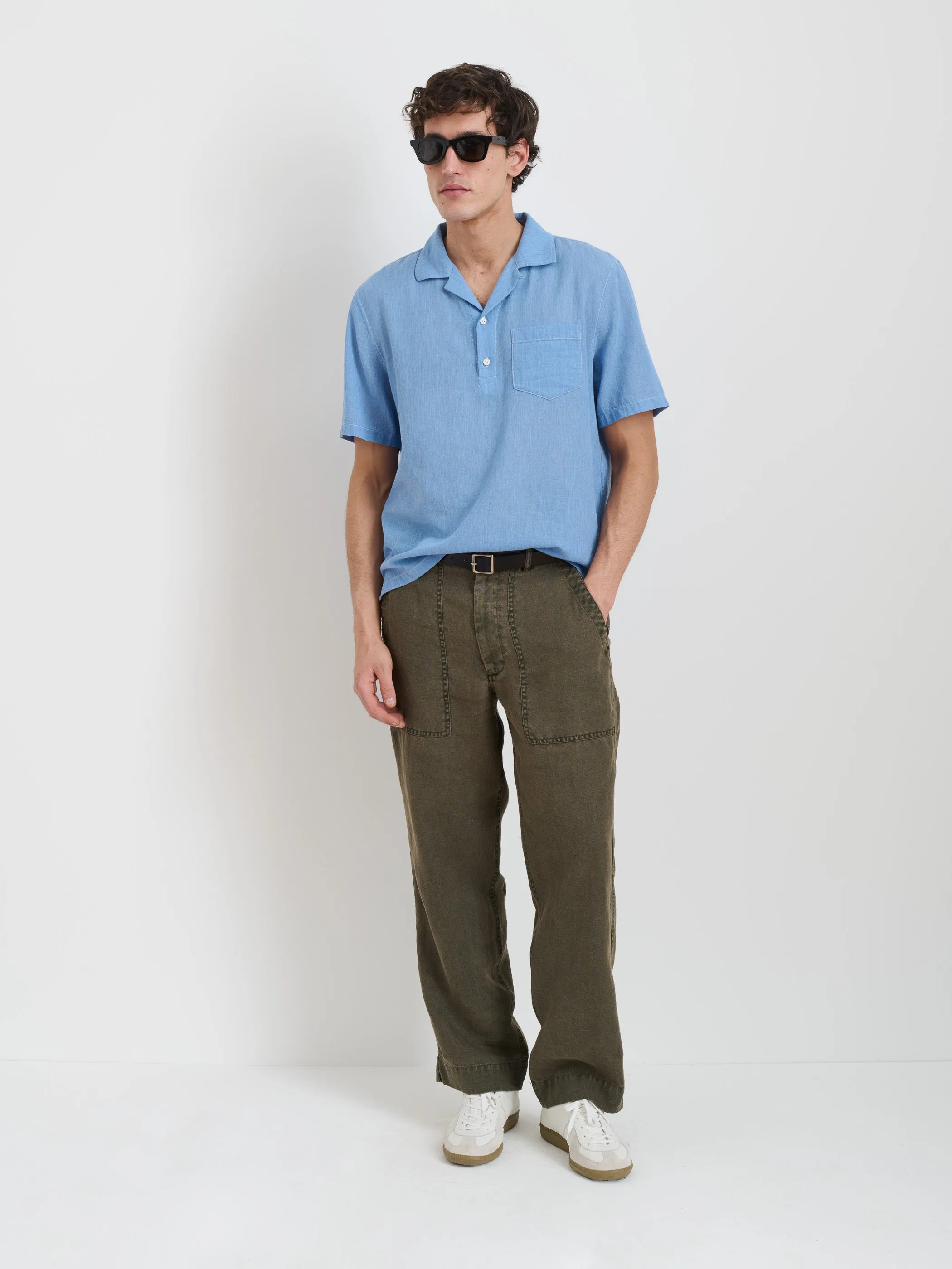 Garment Dyed Pull On Field Pant In Linen sold by Alex Mill product image thumbnail 2