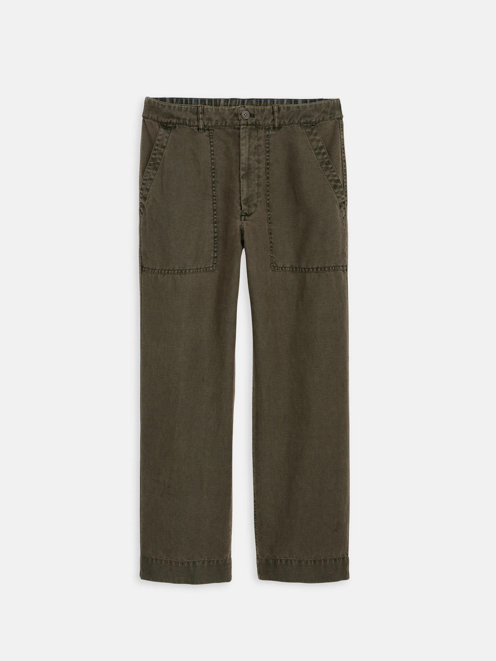 Garment Dyed Pull On Field Pant In Linen sold by Alex Mill