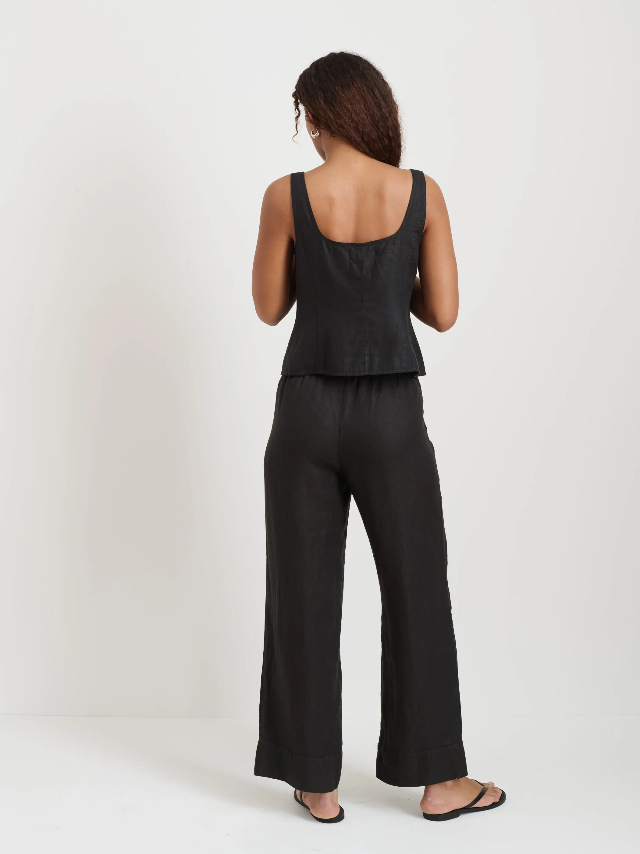 Luna Vest In Linen sold by Alex Mill product image thumbnail 5