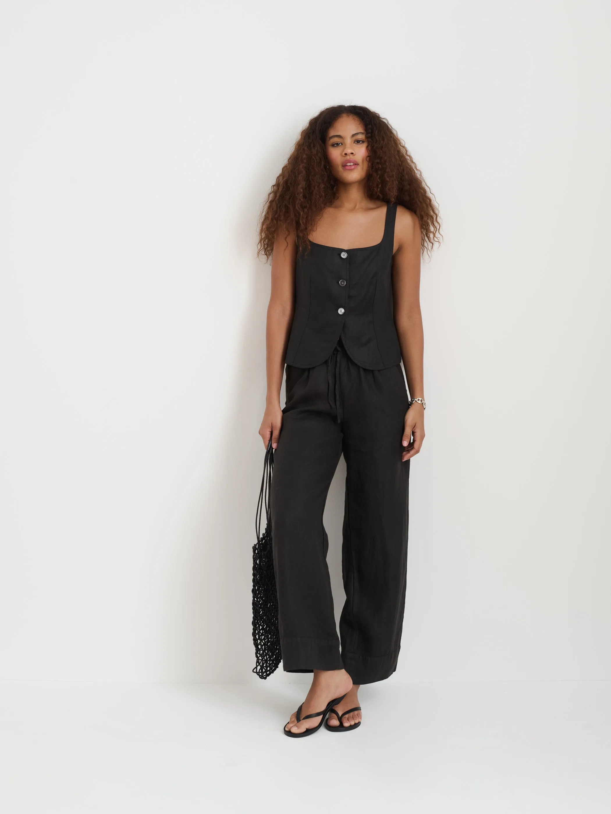 Luna Vest In Linen sold by Alex Mill product image thumbnail 3