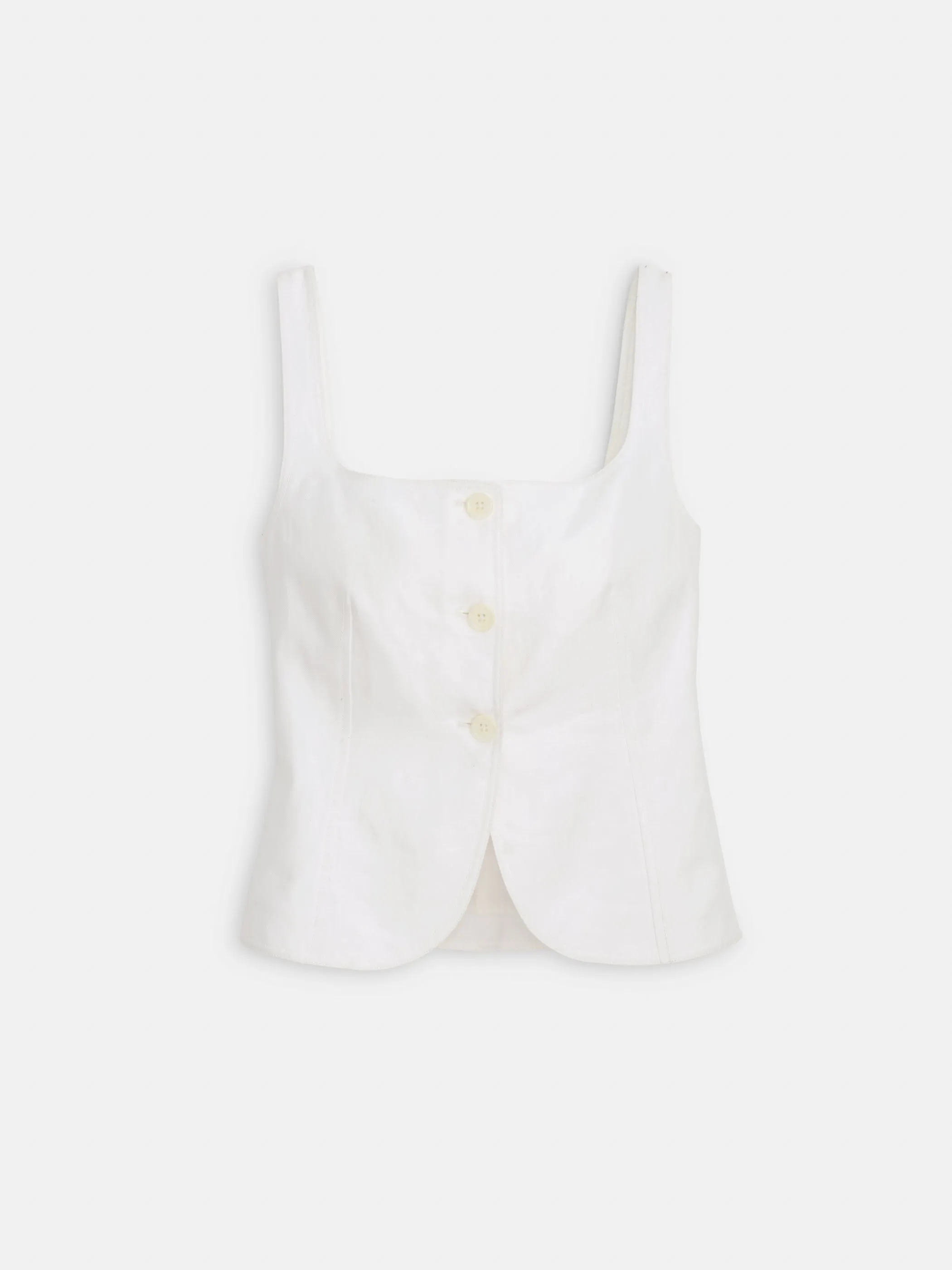 Luna Vest In Linen sold by Alex Mill