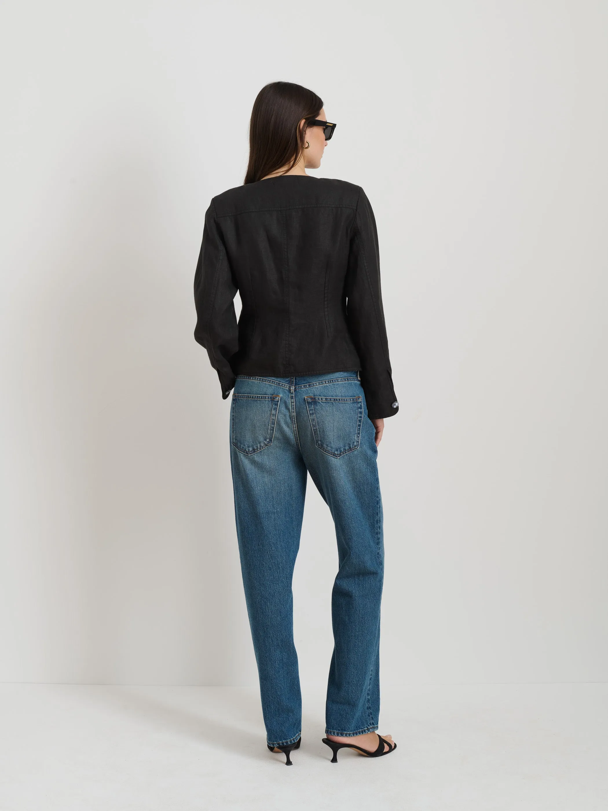 Luna Jacket In Linen sold by Alex Mill product image thumbnail 5