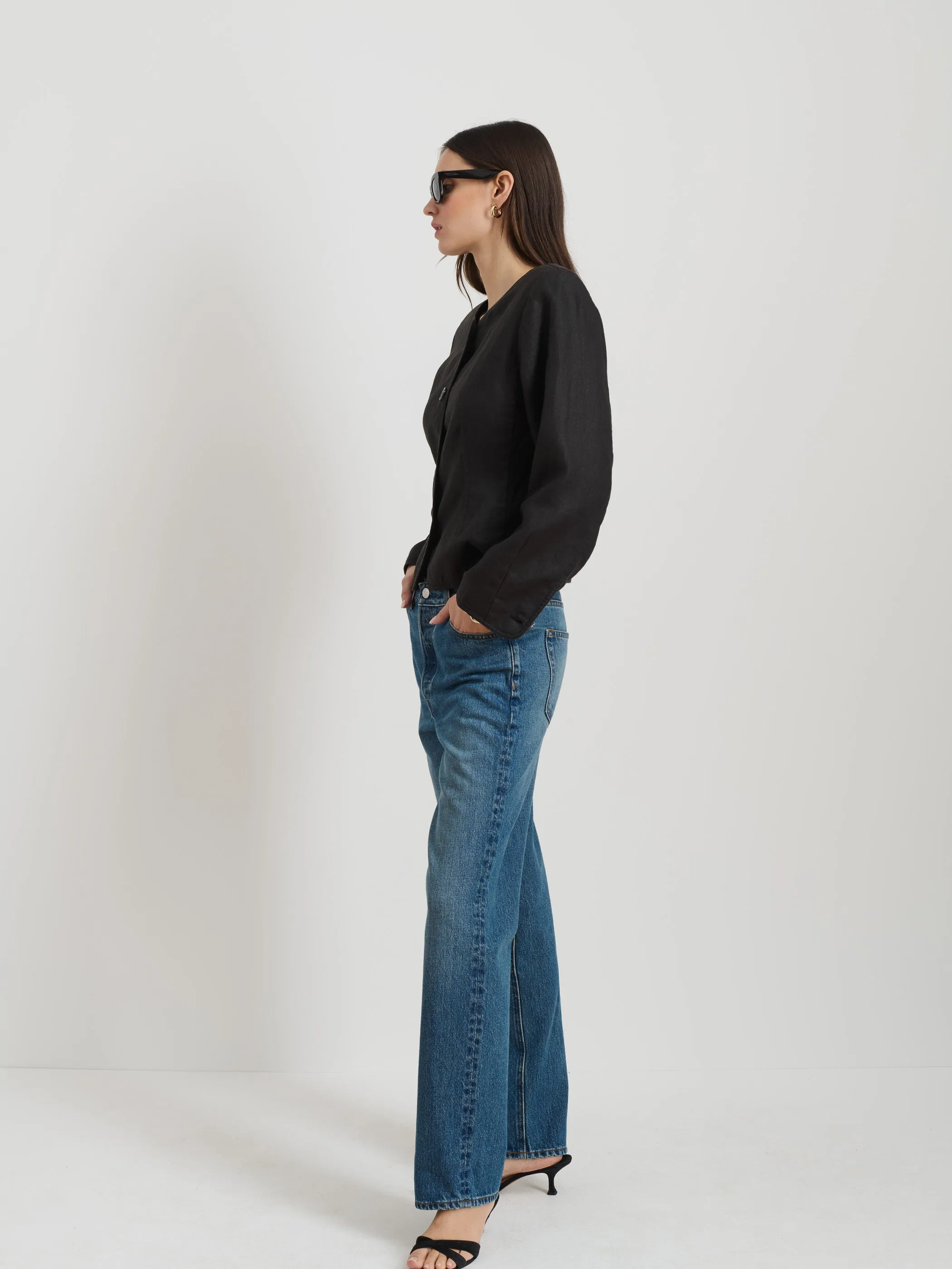 Luna Jacket In Linen sold by Alex Mill product image thumbnail 4