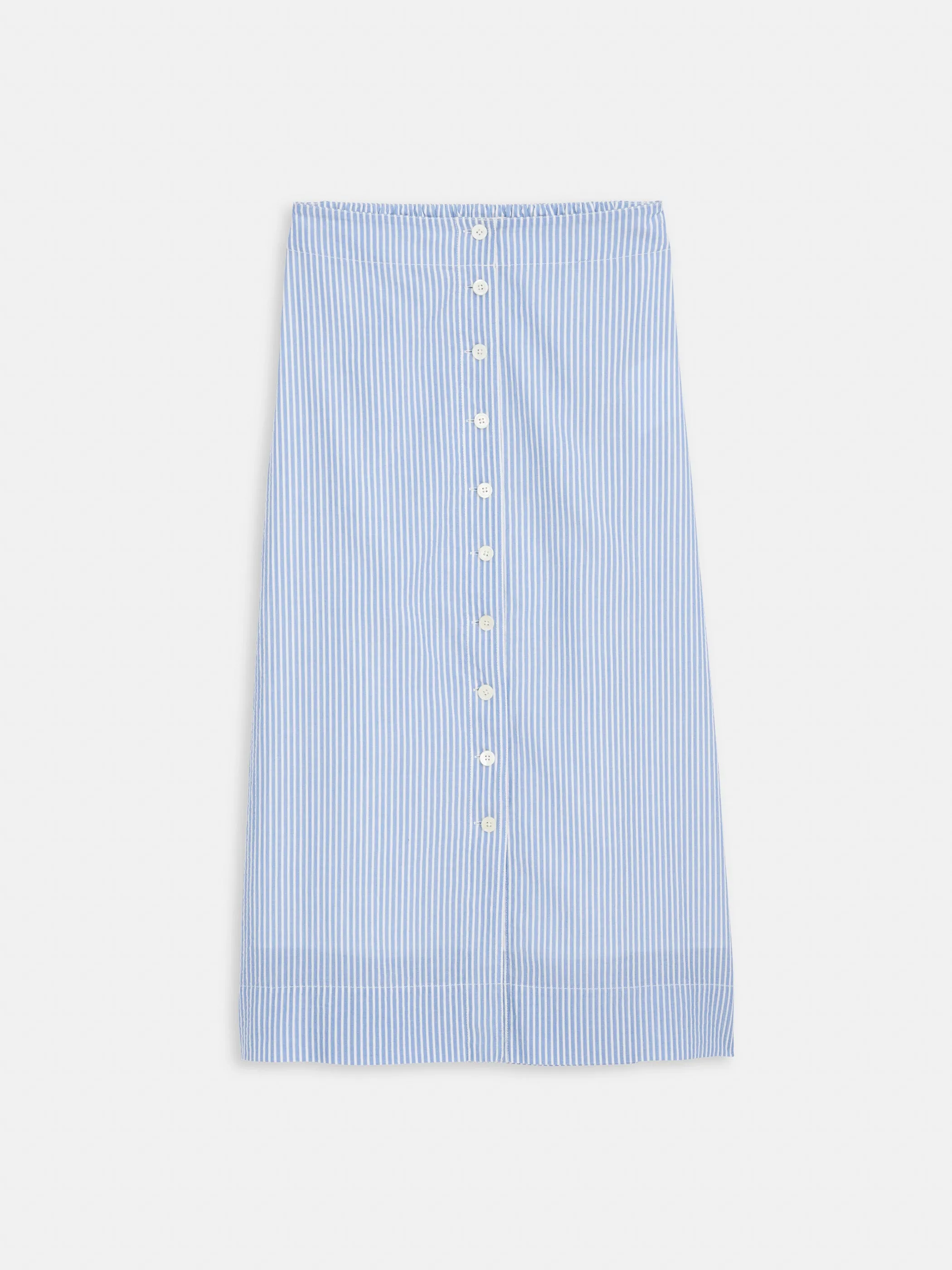 Button Front Skirt In Seersucker sold by Alex Mill