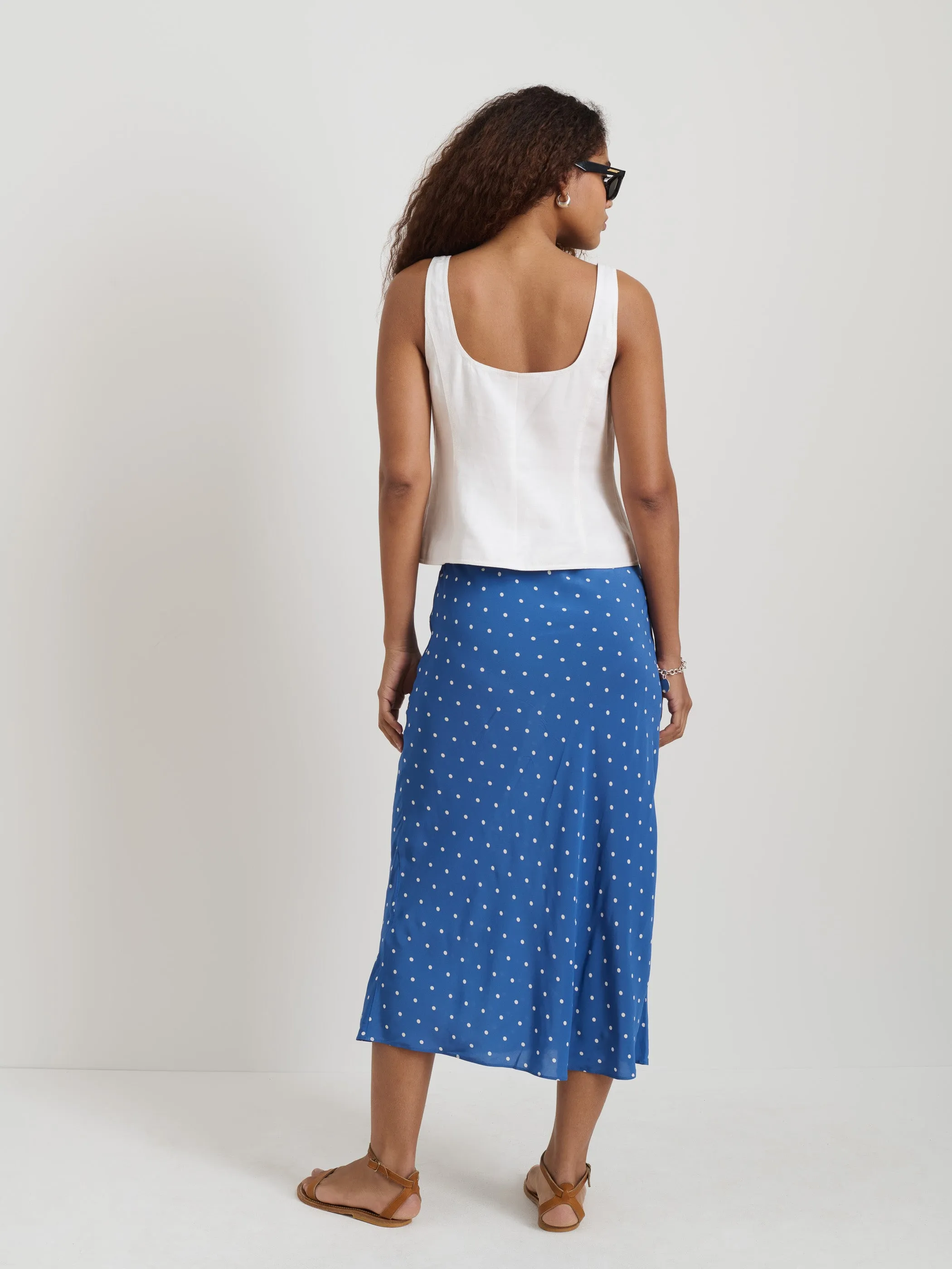 Lilly Slip Skirt In Dot sold by Alex Mill product image thumbnail 5