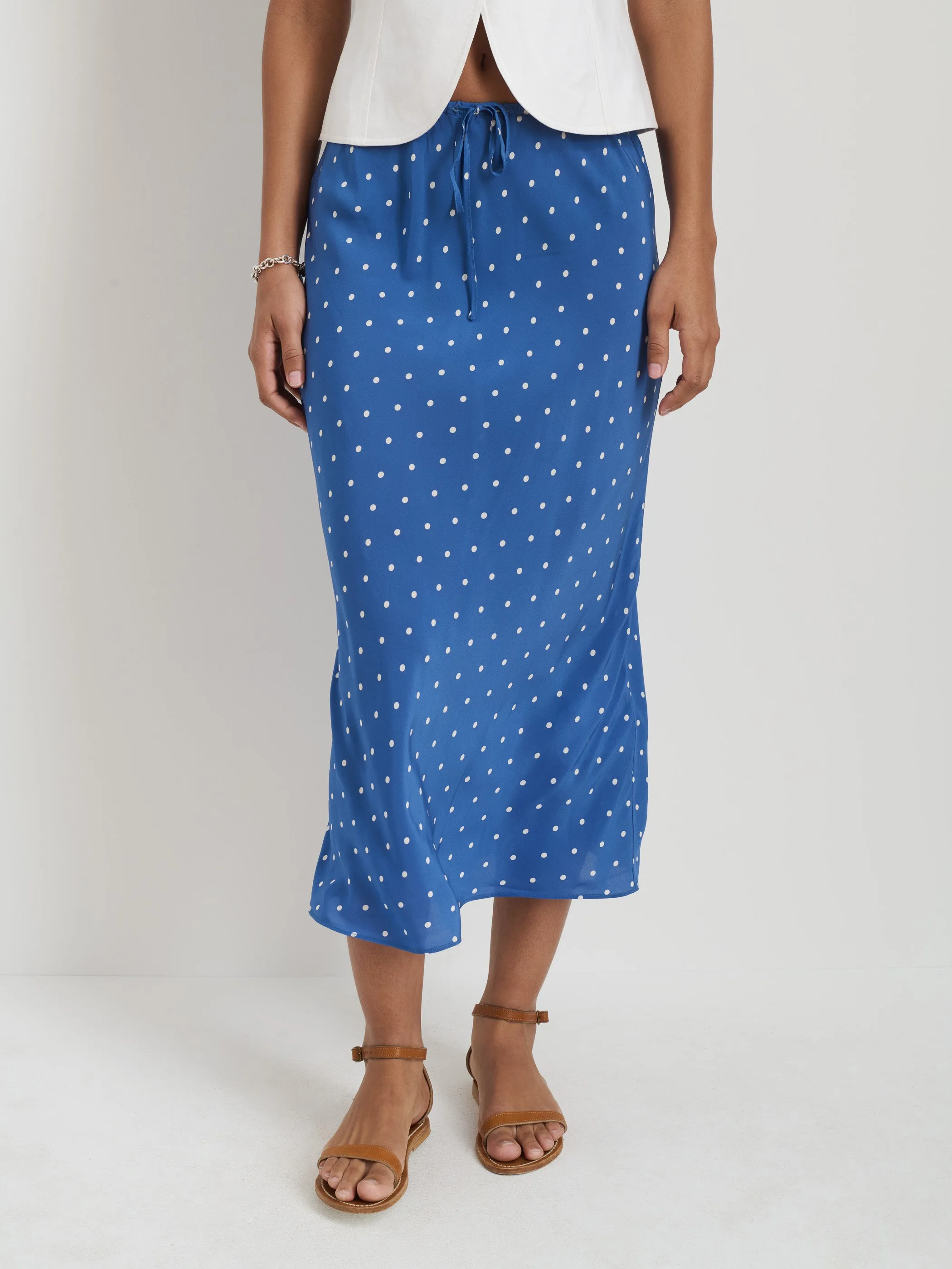 Lilly Slip Skirt In Dot sold by Alex Mill product image thumbnail 3