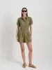 Cassi Romper In Linen sold by Alex Mill