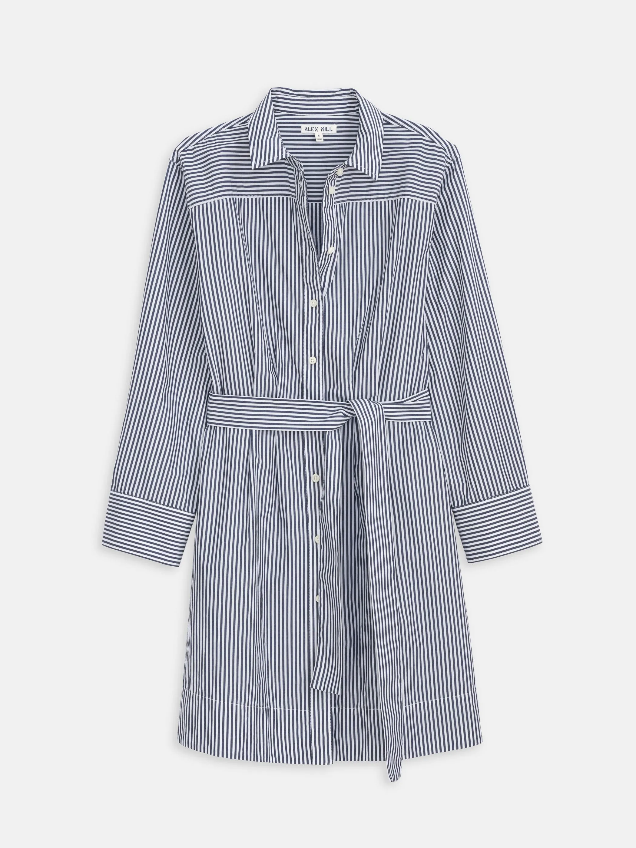 Naomi Striped Shirtdress In Cotton Poplin sold by Alex Mill