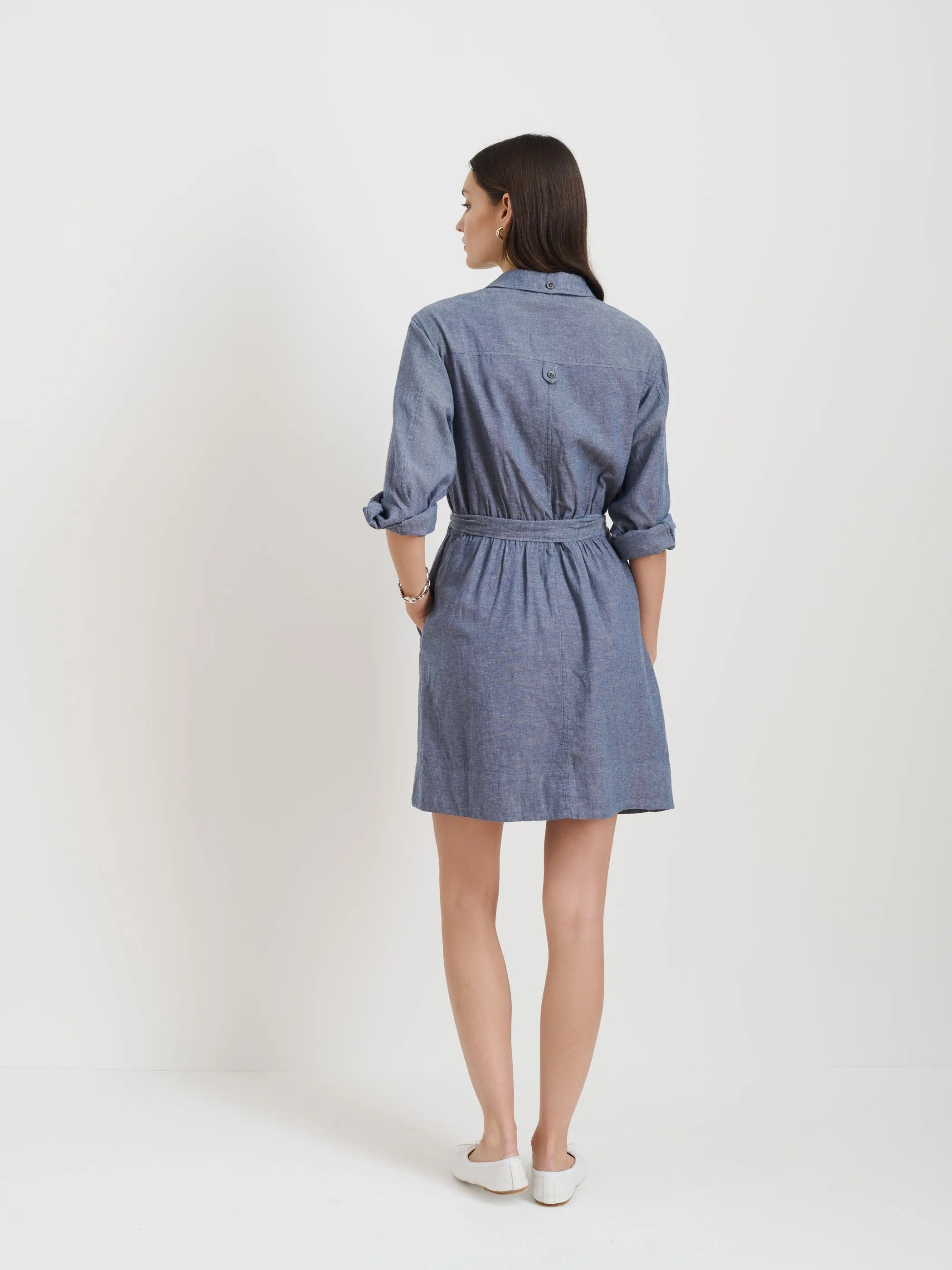 Naomi Shirtdress In Cotton Linen sold by Alex Mill product image thumbnail 5