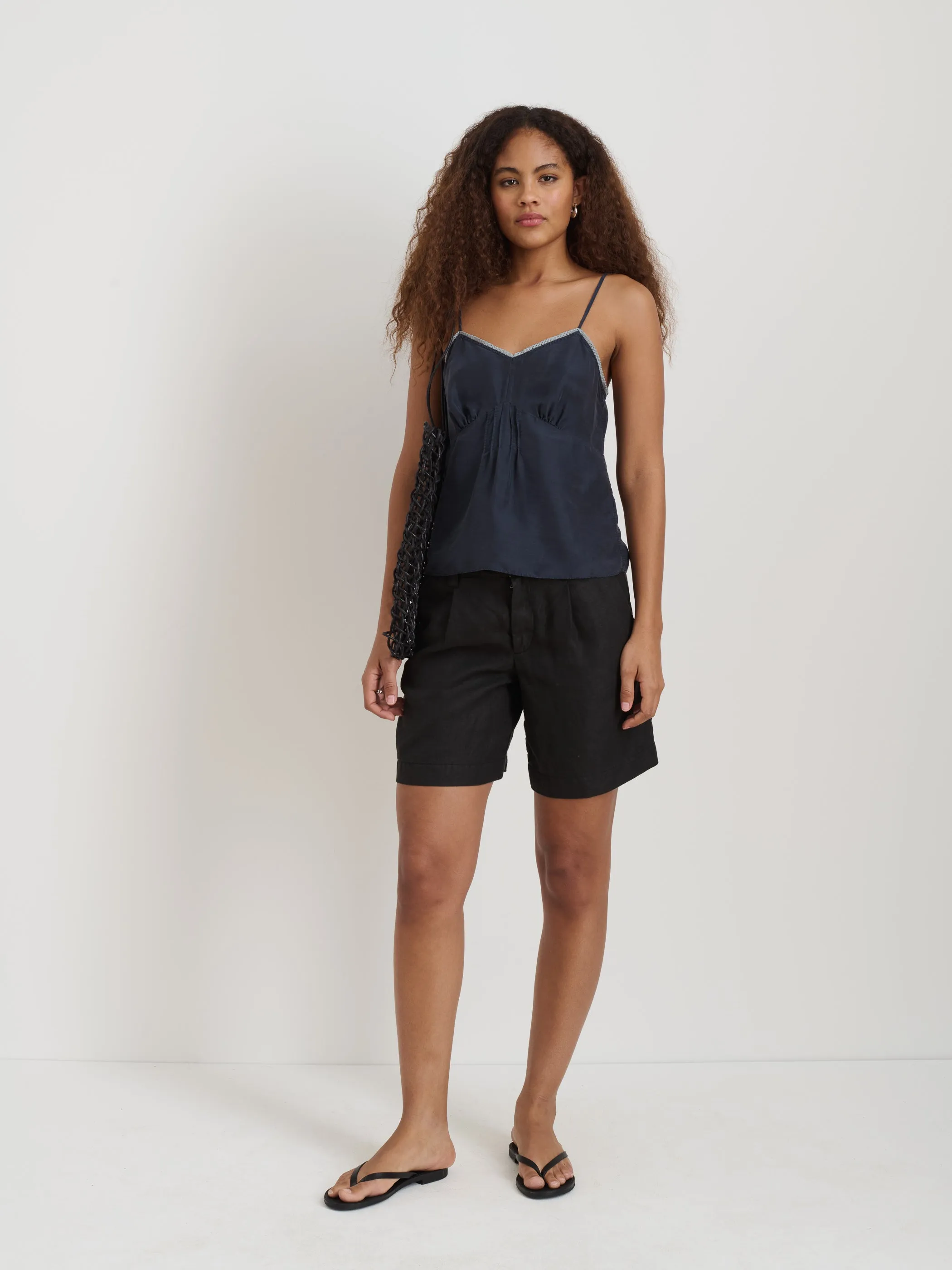 Luna Pleated Short In Linen sold by Alex Mill product image thumbnail 2