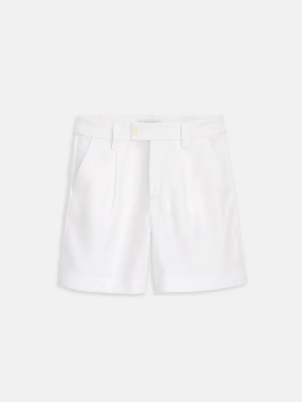 Luna Pleated Short In Linen sold by Alex Mill