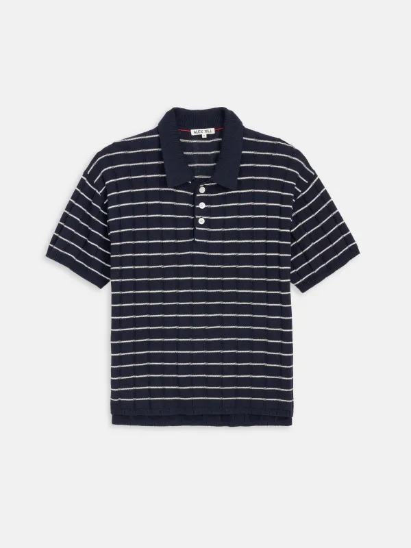 Polo Stripe Sweater In Wide Rib sold by Alex Mill
