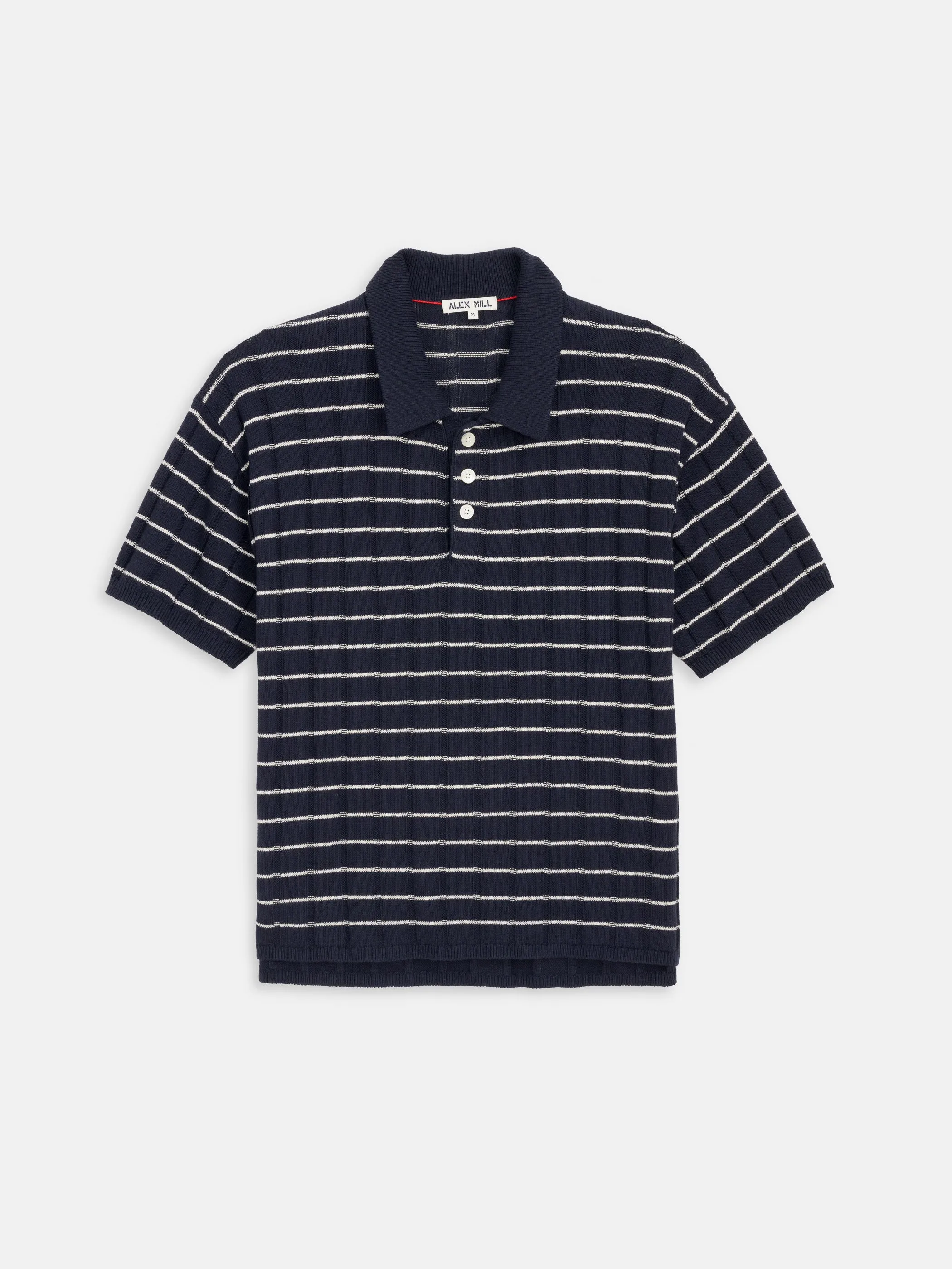 Polo Stripe Sweater In Wide Rib sold by Alex Mill