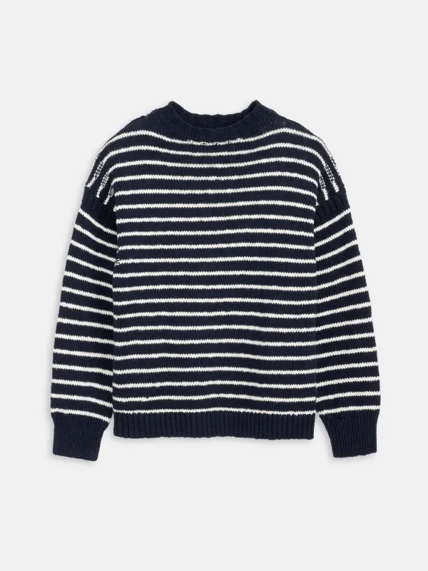 Harbor Stripe Sweater In Cotton sold by Alex Mill