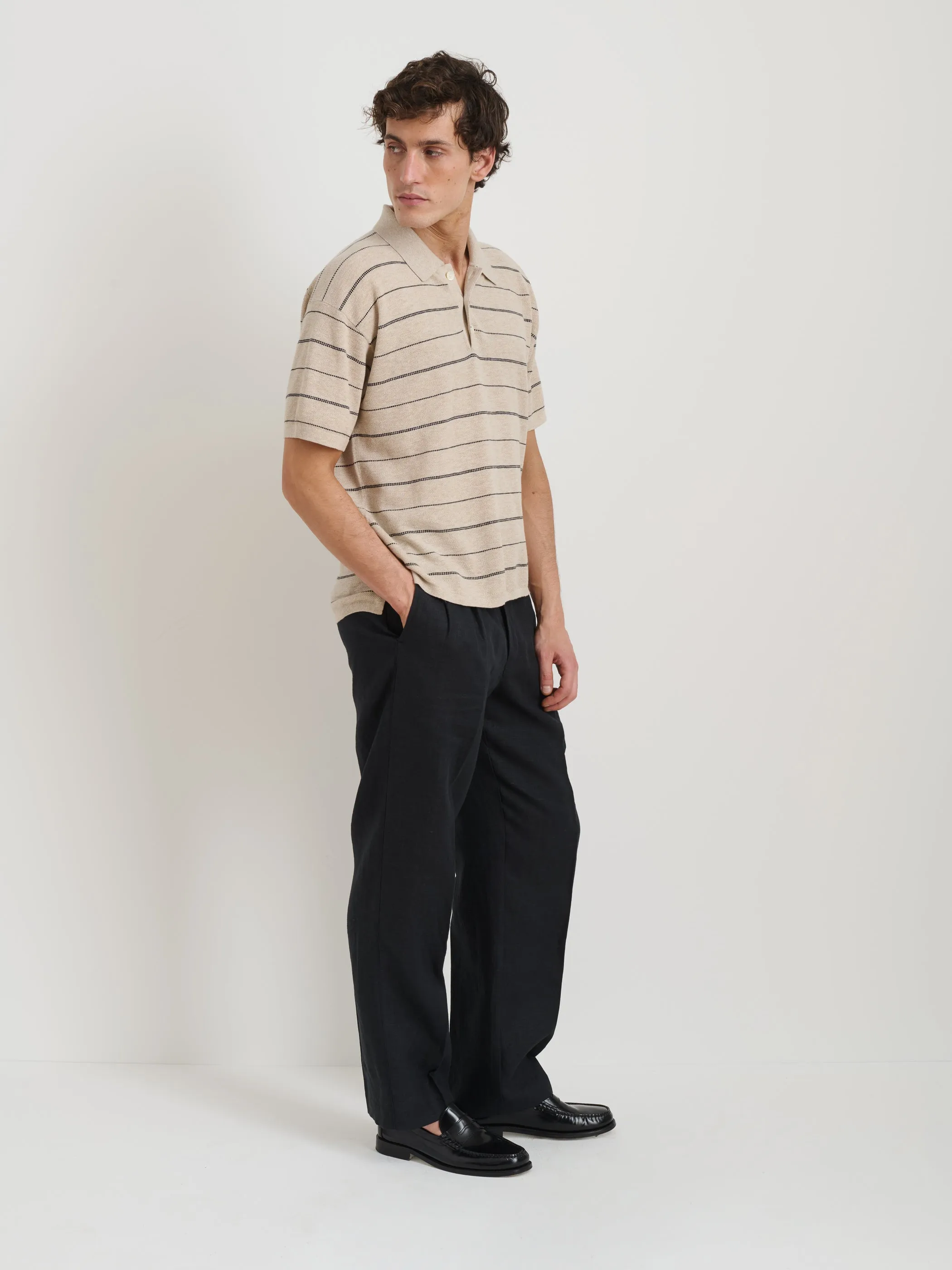 Polo Stripe Sweater in Cotton Linen sold by Alex Mill product image thumbnail 4