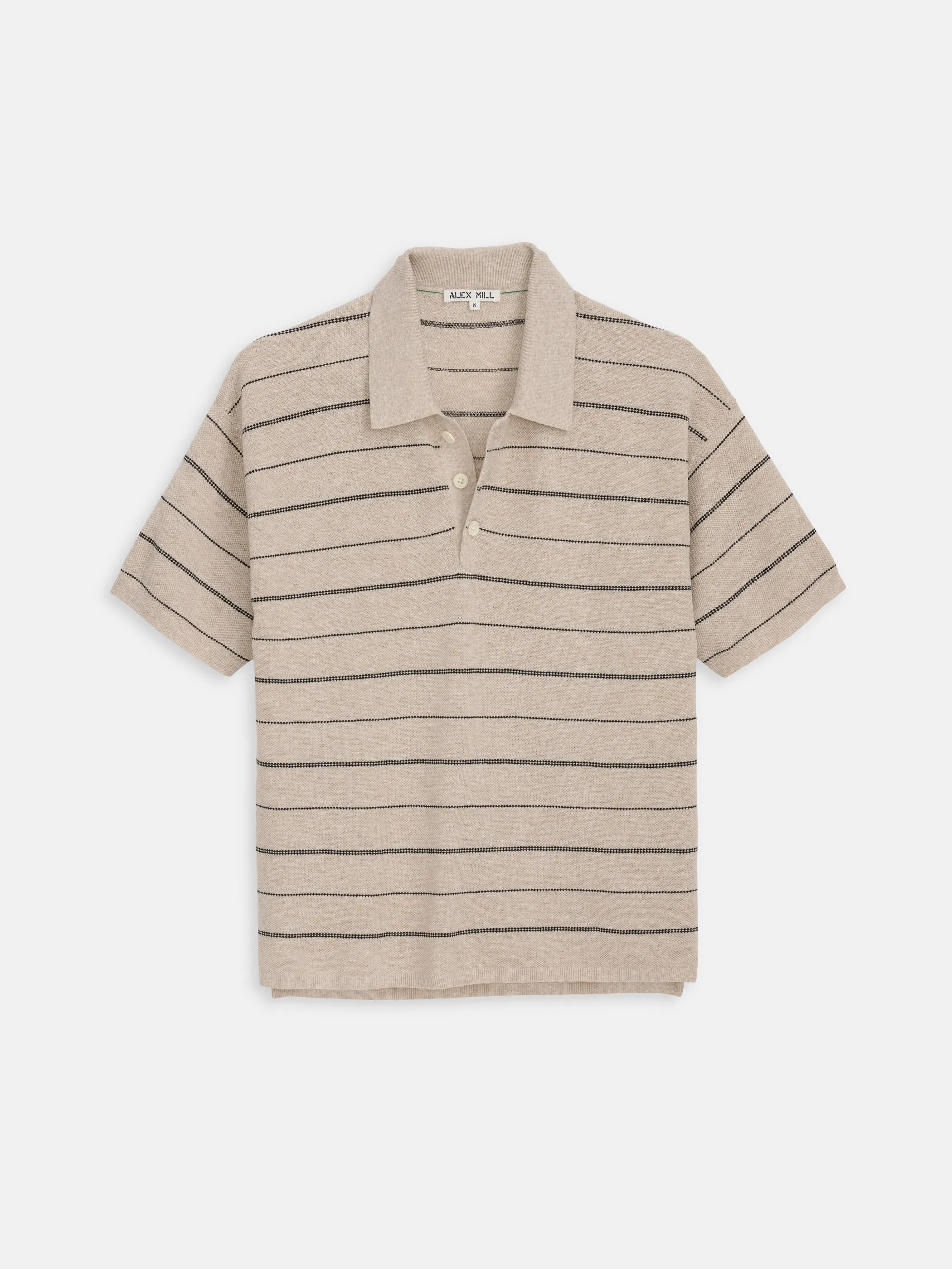 Polo Stripe Sweater in Cotton Linen sold by Alex Mill
