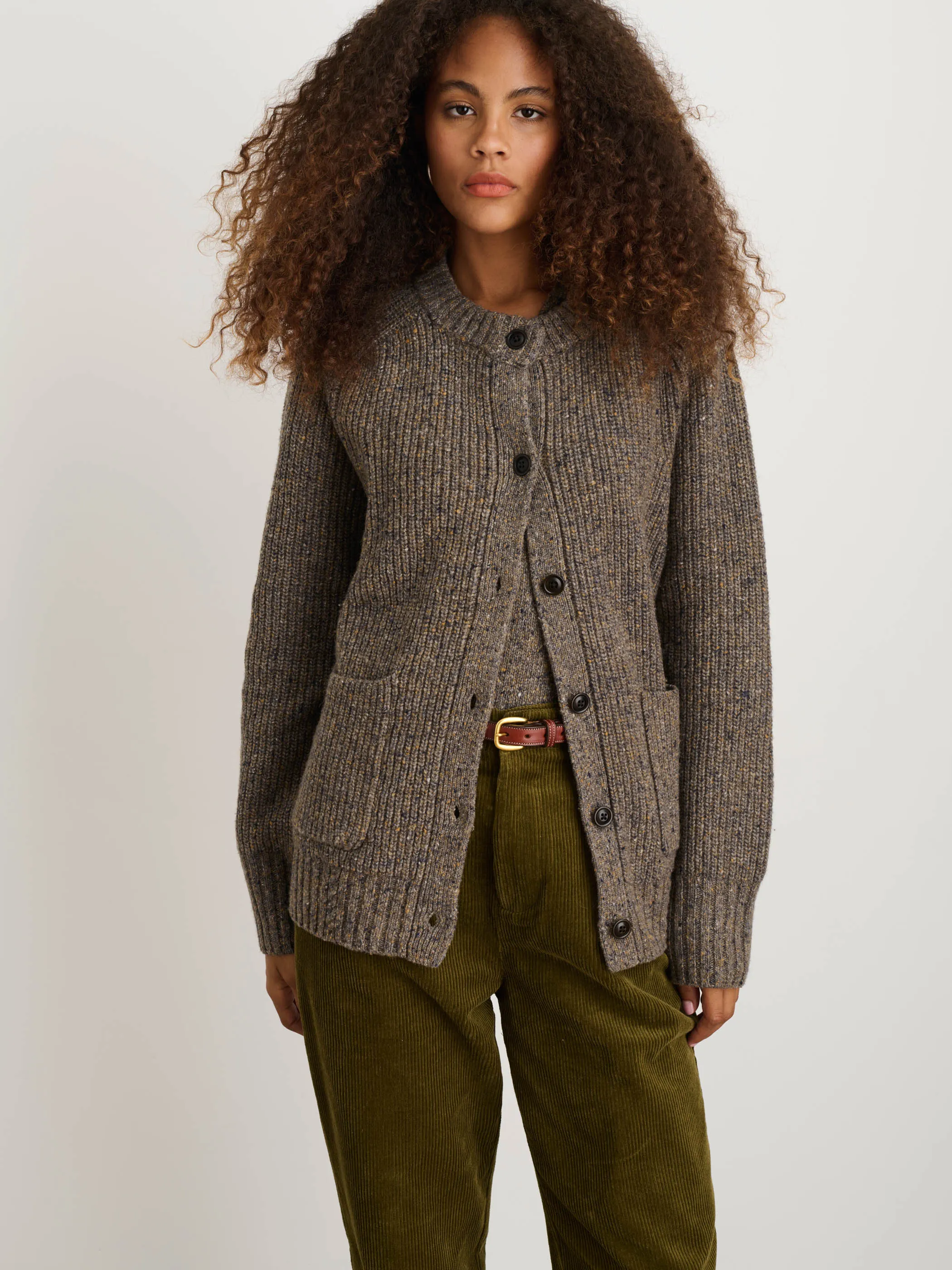 Chunky Rib Cardigan In Donegal sold by Alex Mill product image thumbnail 2