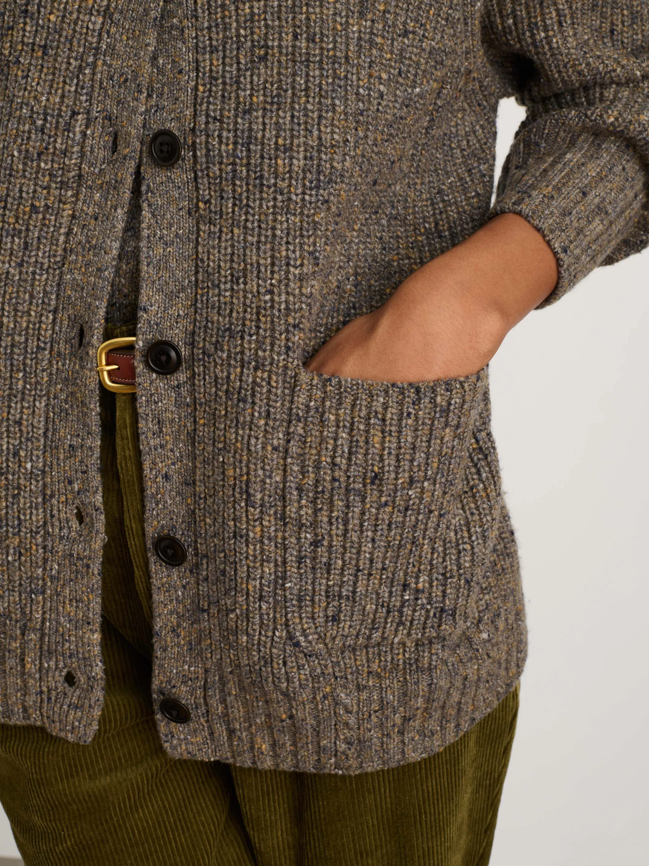 Chunky Rib Cardigan In Donegal sold by Alex Mill product image thumbnail 5