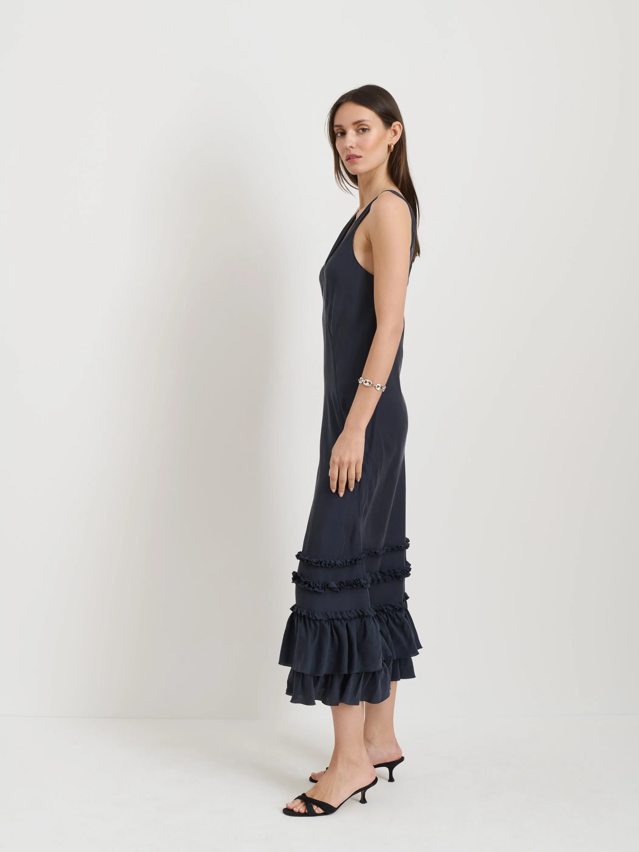 Lilly Dress In Washed Silk sold by Alex Mill product image thumbnail 4