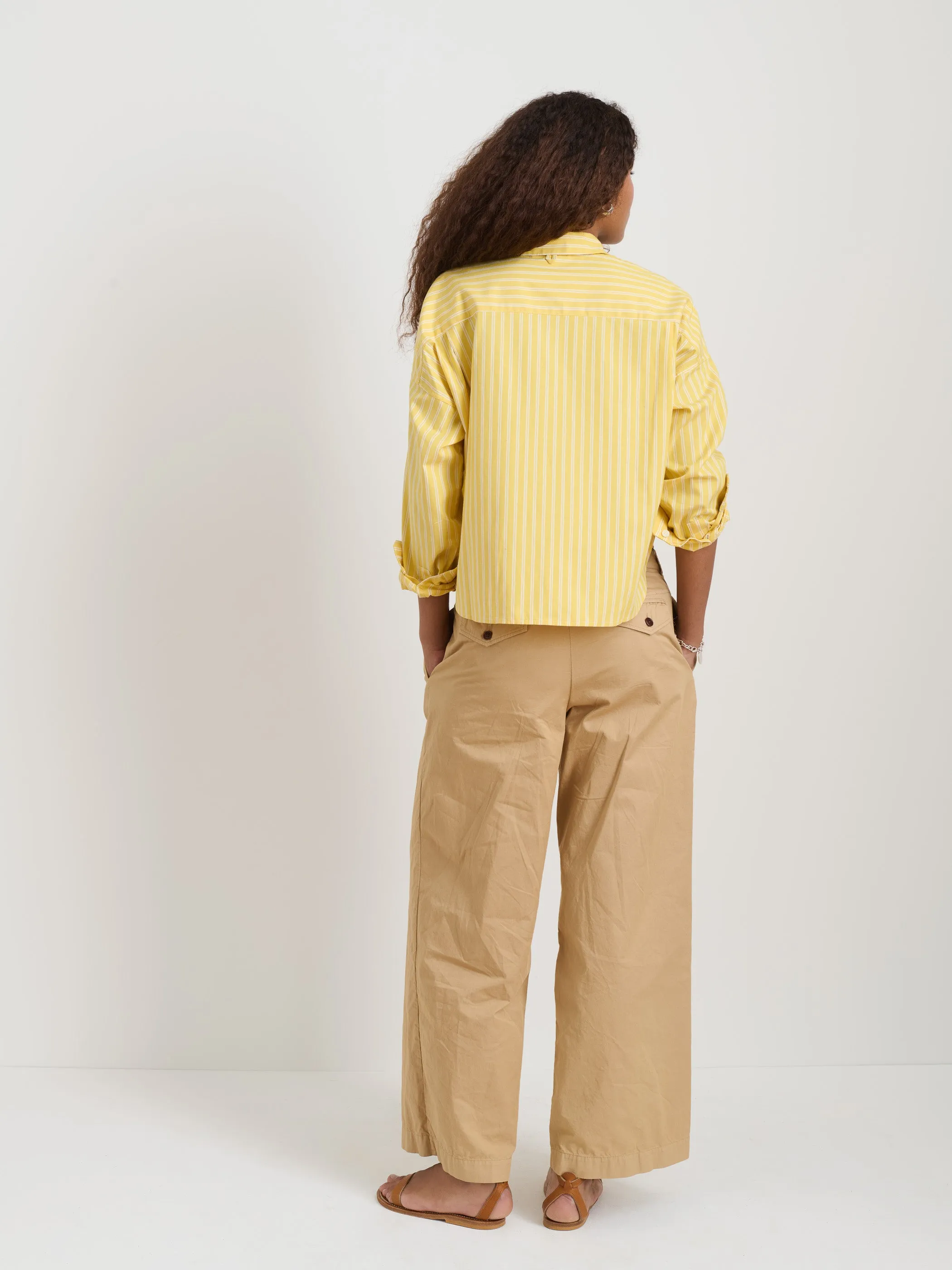 Cropped Jo Striped Shirt In Oxford sold by Alex Mill product image thumbnail 5