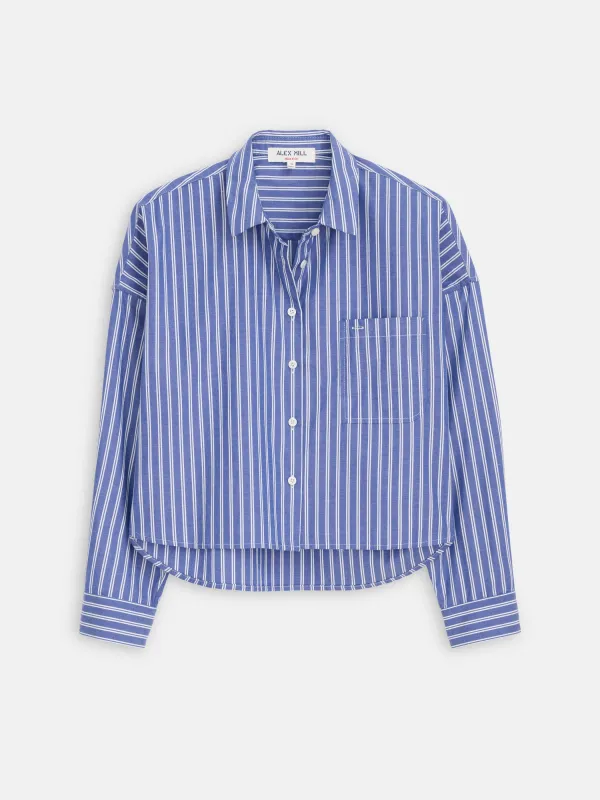 Cropped Jo Striped Shirt In Oxford sold by Alex Mill