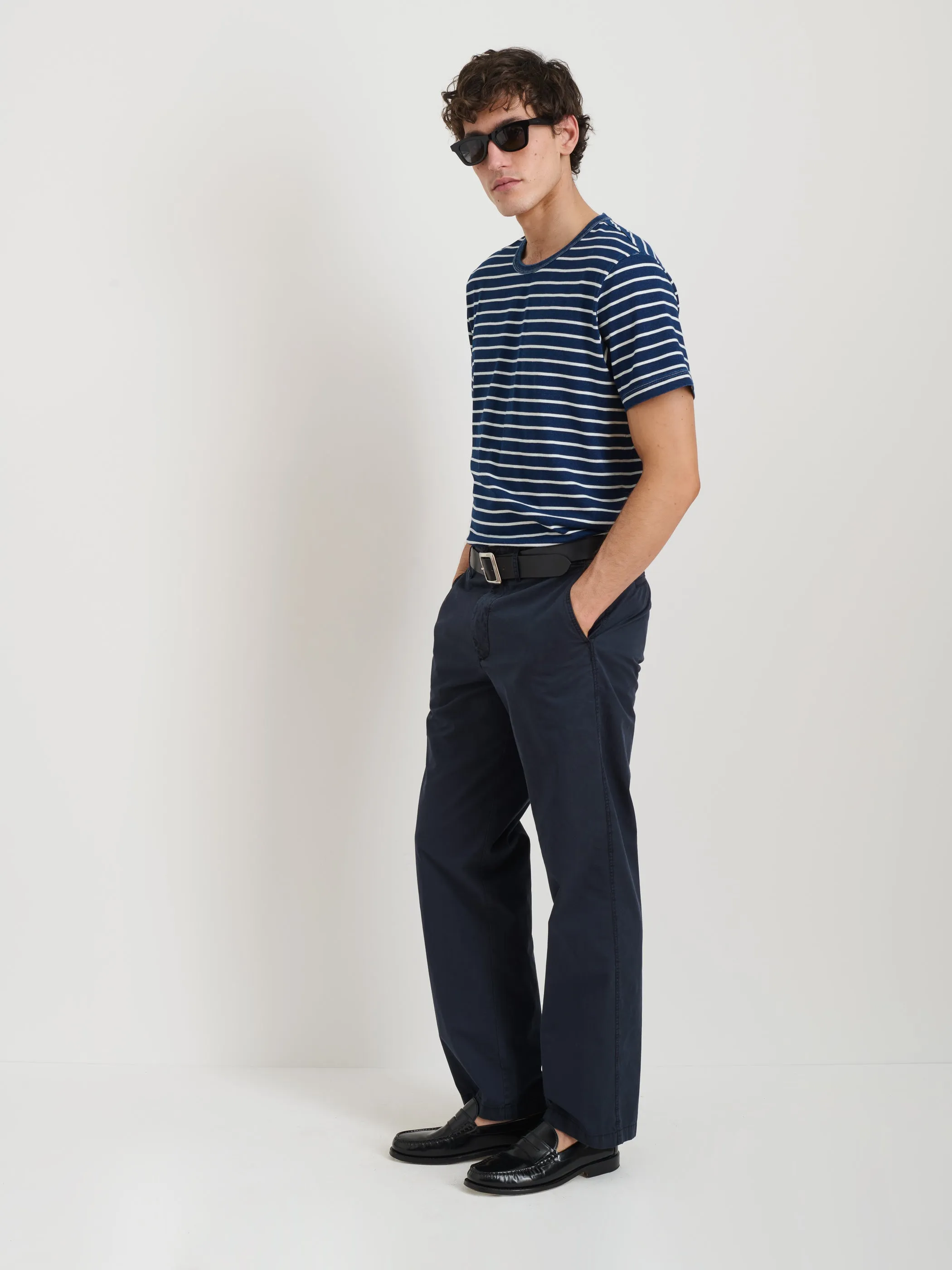 Standard Tee In Wide Indigo Stripe sold by Alex Mill product image thumbnail 4