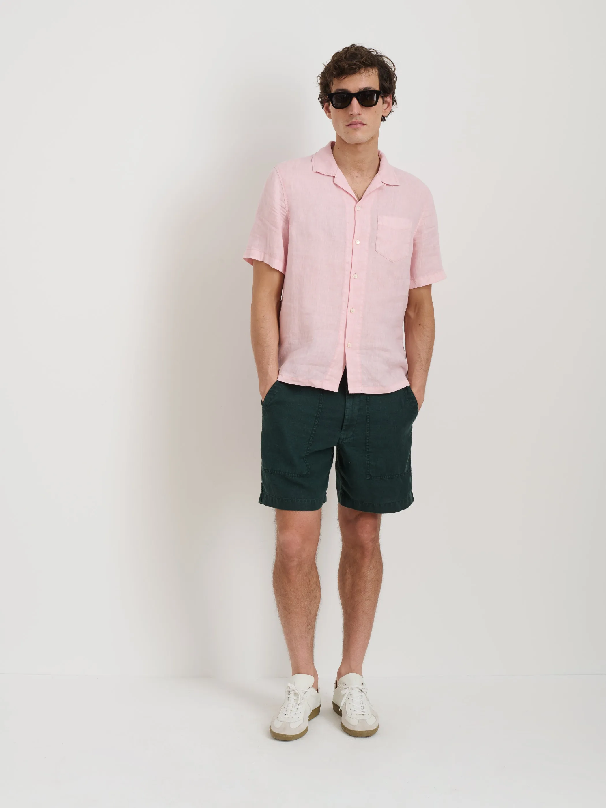 Garment Dyed Pull On Field Short In Linen sold by Alex Mill product image thumbnail 2