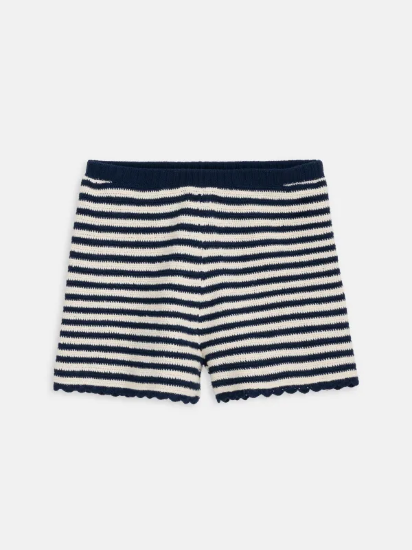 Hand Crochet Bridget Short In Striped Cotton sold by Alex Mill