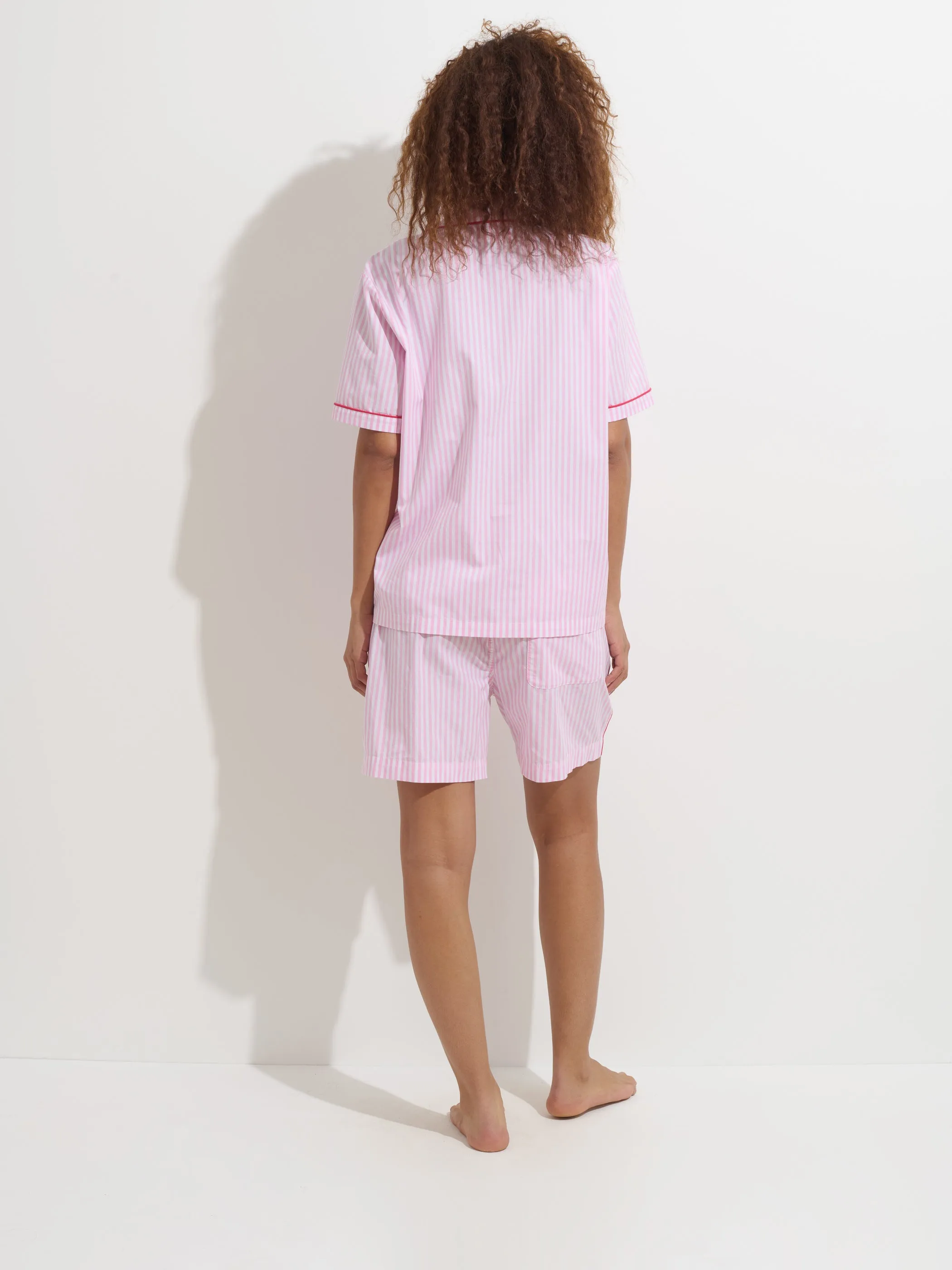 P'Jimmies Short Sleeve Sleep Shirt In Stripe sold by Alex Mill product image thumbnail 5