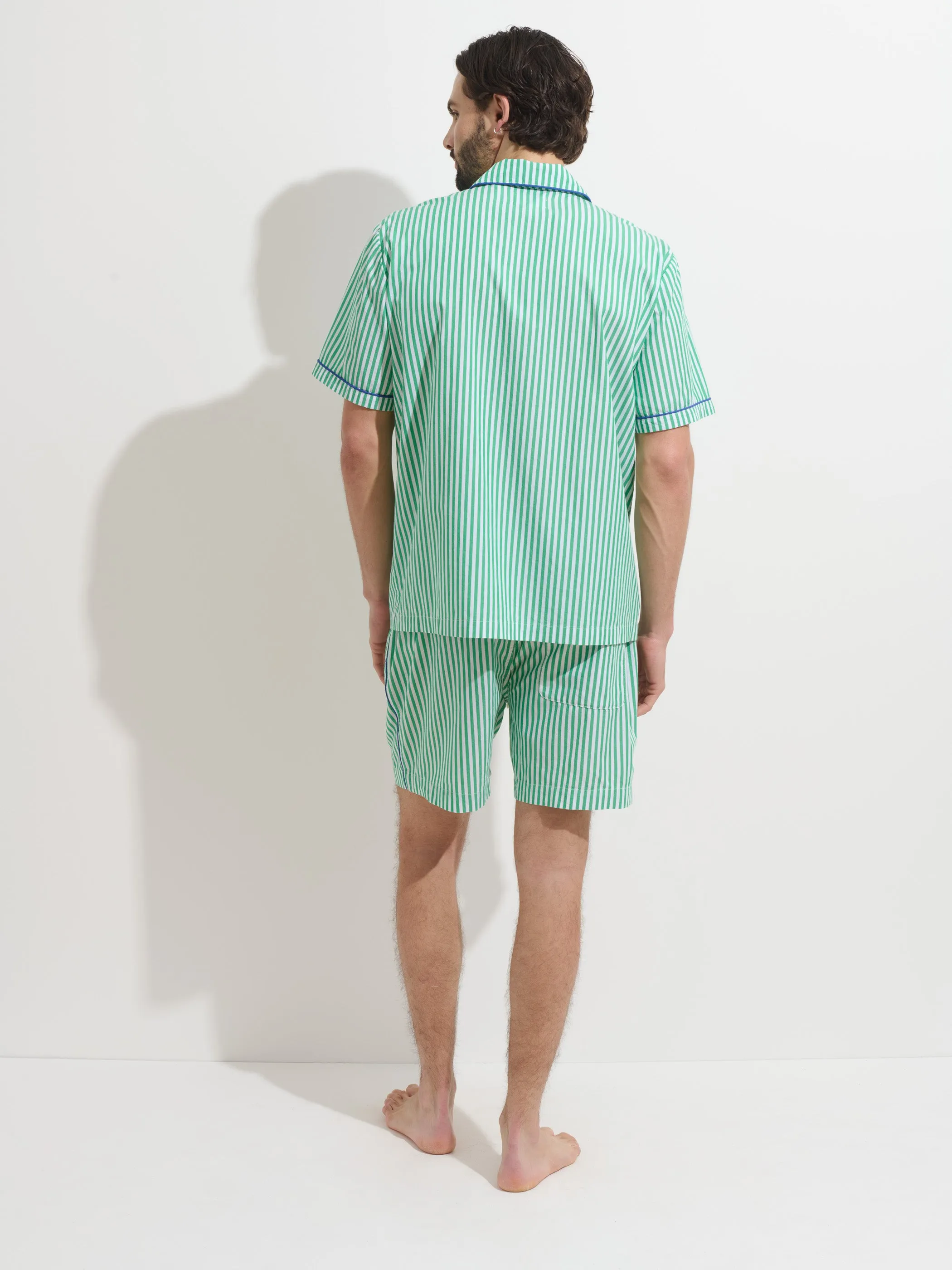 P'Jimmies Short Sleeve Sleep Shirt In Stripe sold by Alex Mill product image thumbnail 5