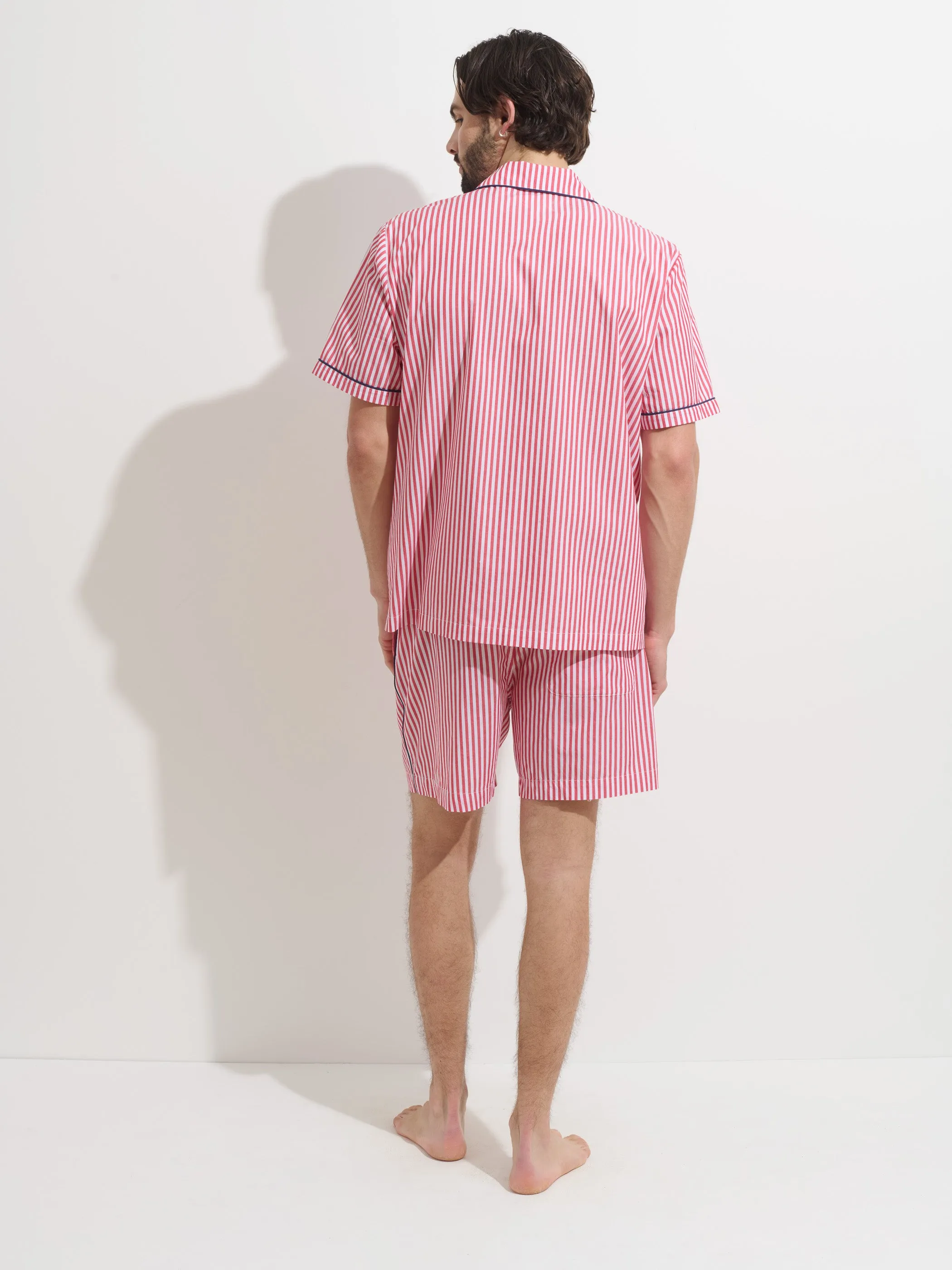 P'Jimmies Short Sleeve Sleep Shirt In Stripe sold by Alex Mill product image thumbnail 5