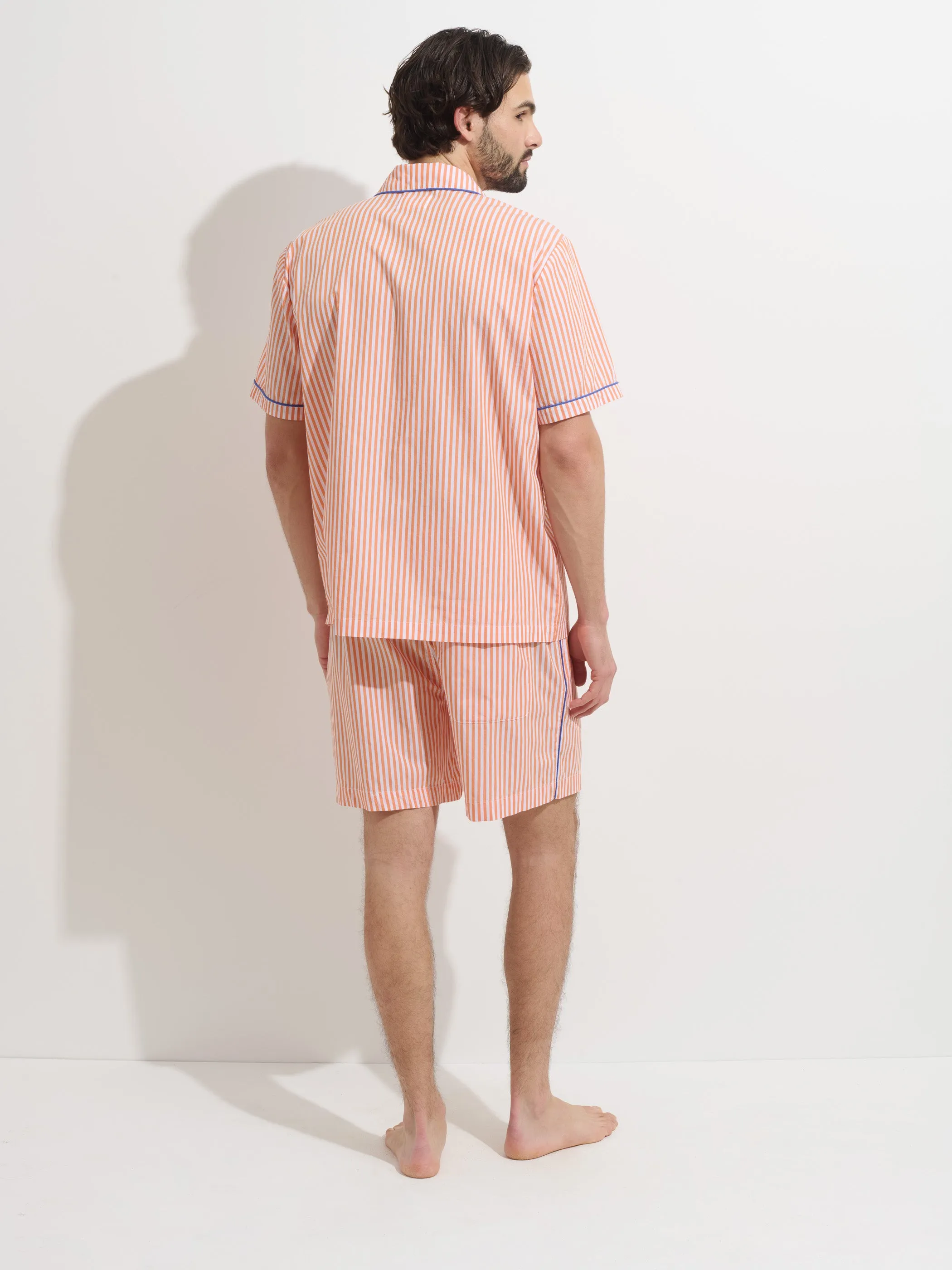 P'Jimmies Short Sleeve Sleep Shirt In Stripe sold by Alex Mill product image thumbnail 5