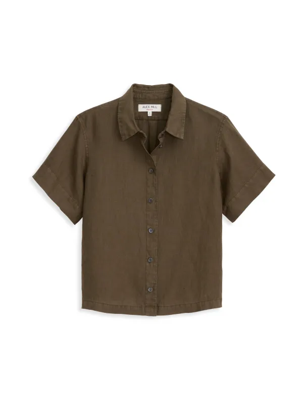 Maddie Shirt In Linen sold by Alex Mill