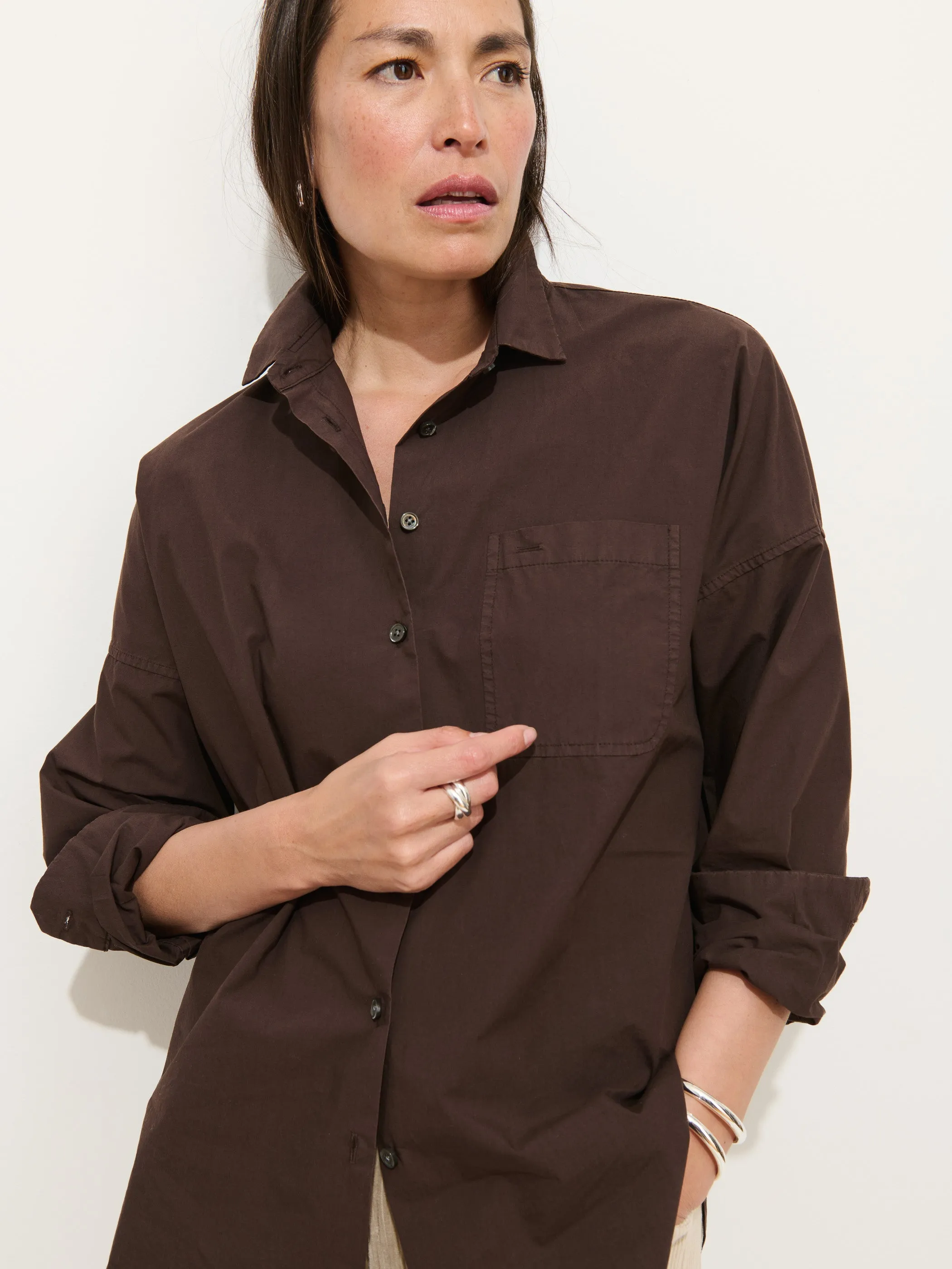 Jo Shirt In Cotton Poplin sold by Alex Mill product image thumbnail 4