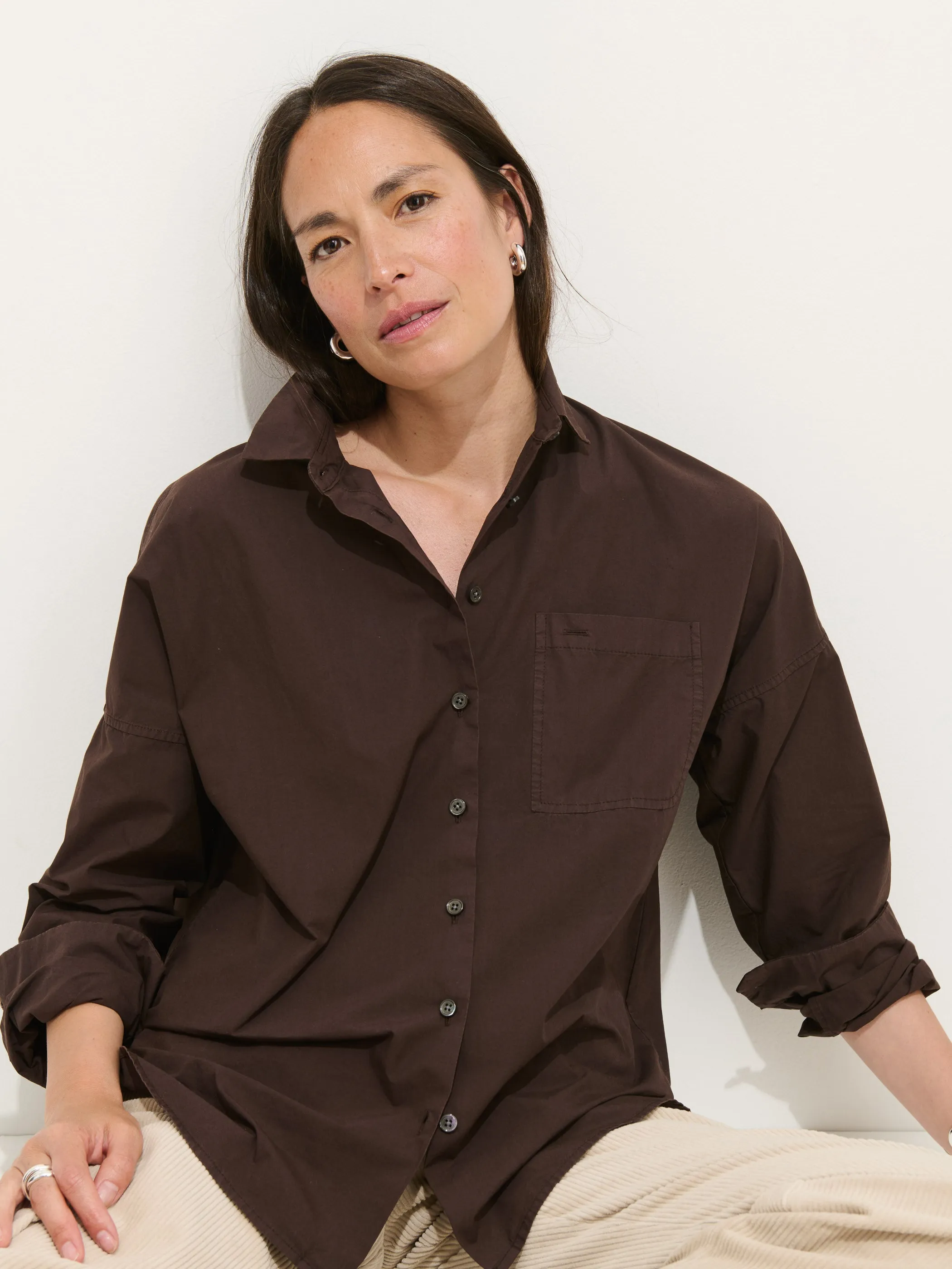 Jo Shirt In Cotton Poplin sold by Alex Mill product image thumbnail 2