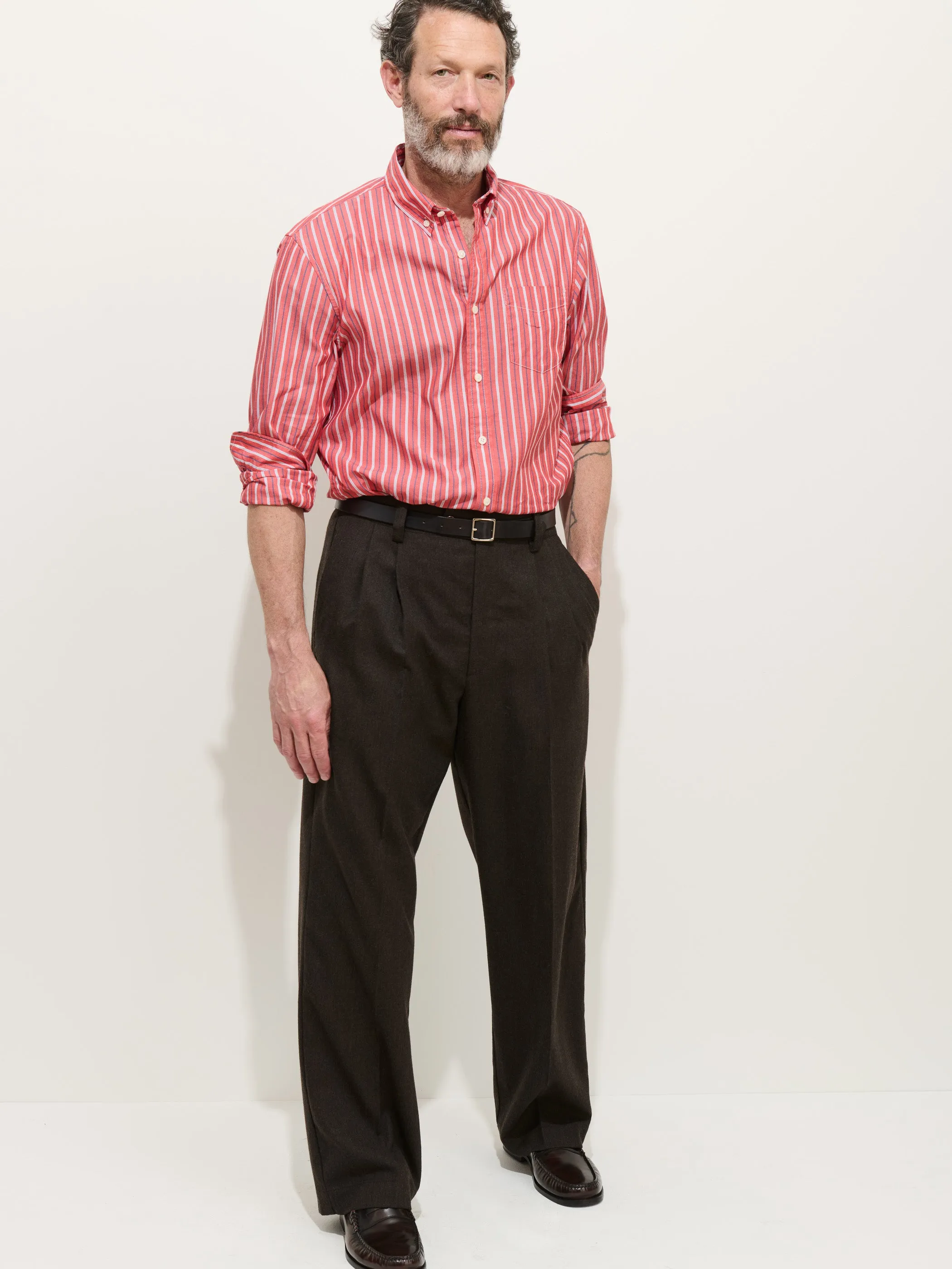 Mill Striped Shirt In Cotton Poplin sold by Alex Mill product image thumbnail 3