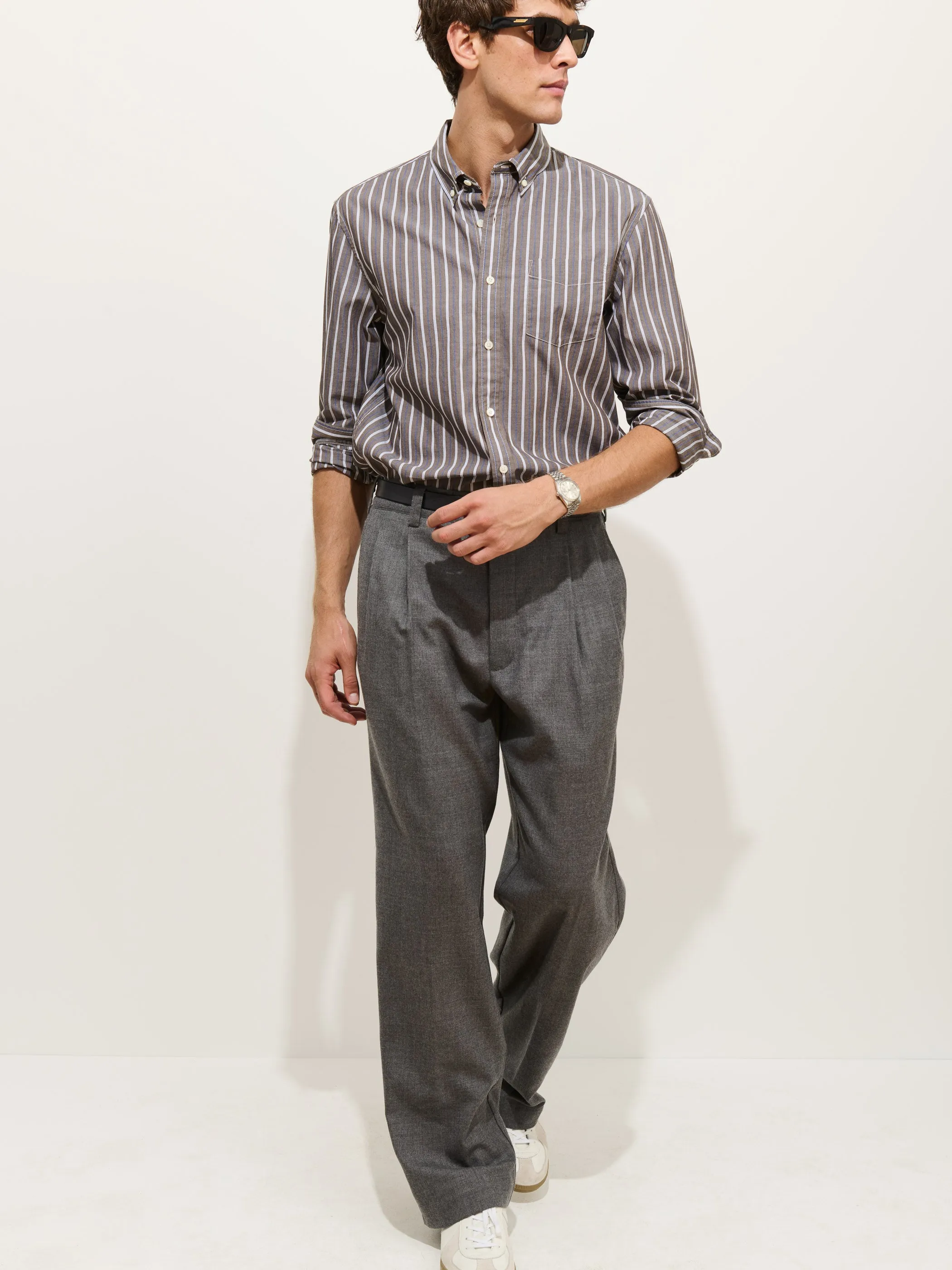 Mill Striped Shirt In Cotton Poplin sold by Alex Mill product image thumbnail 2