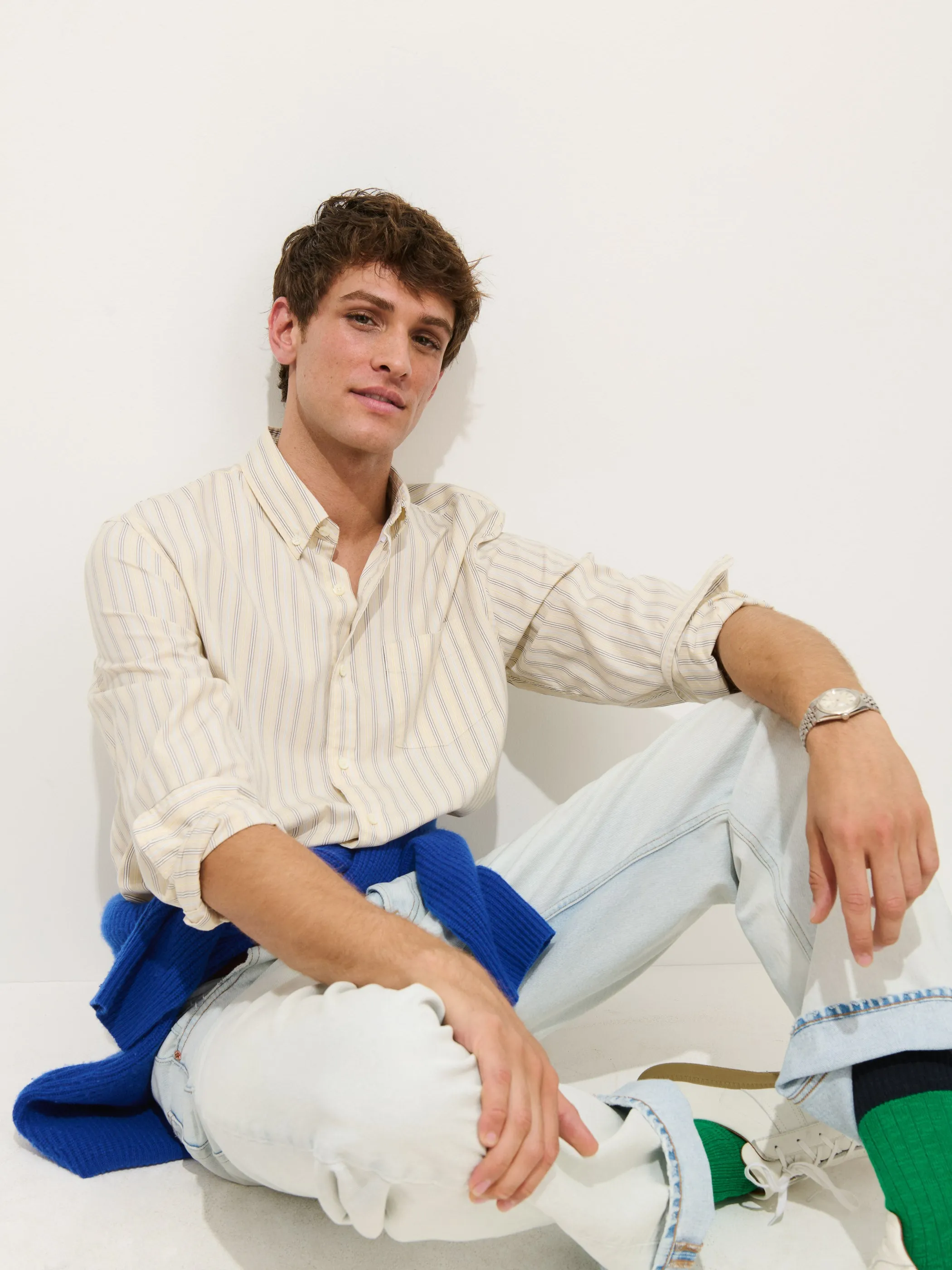 Mill Striped Shirt In Cotton Poplin sold by Alex Mill product image thumbnail 4