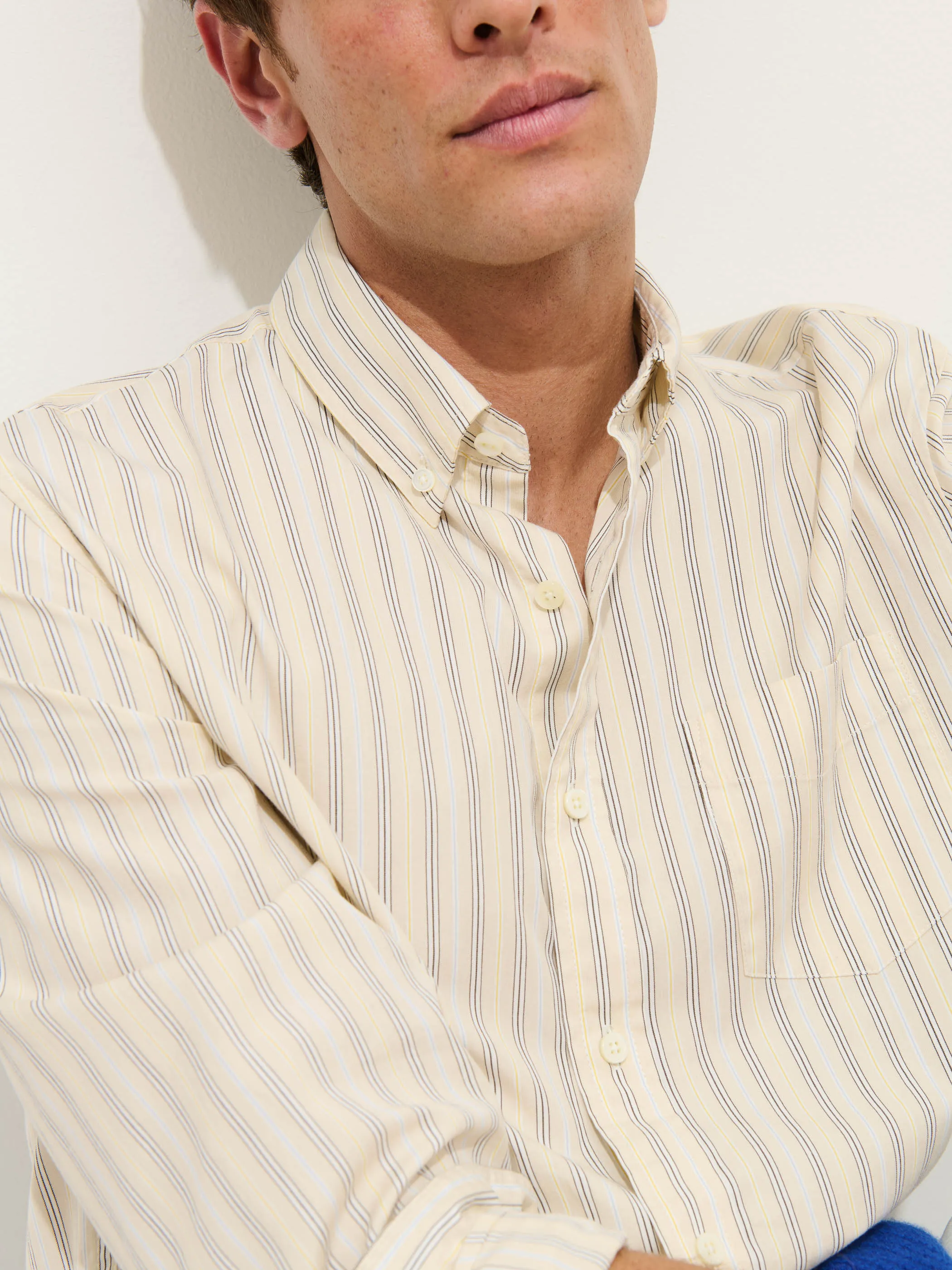 Mill Striped Shirt In Cotton Poplin sold by Alex Mill product image thumbnail 2