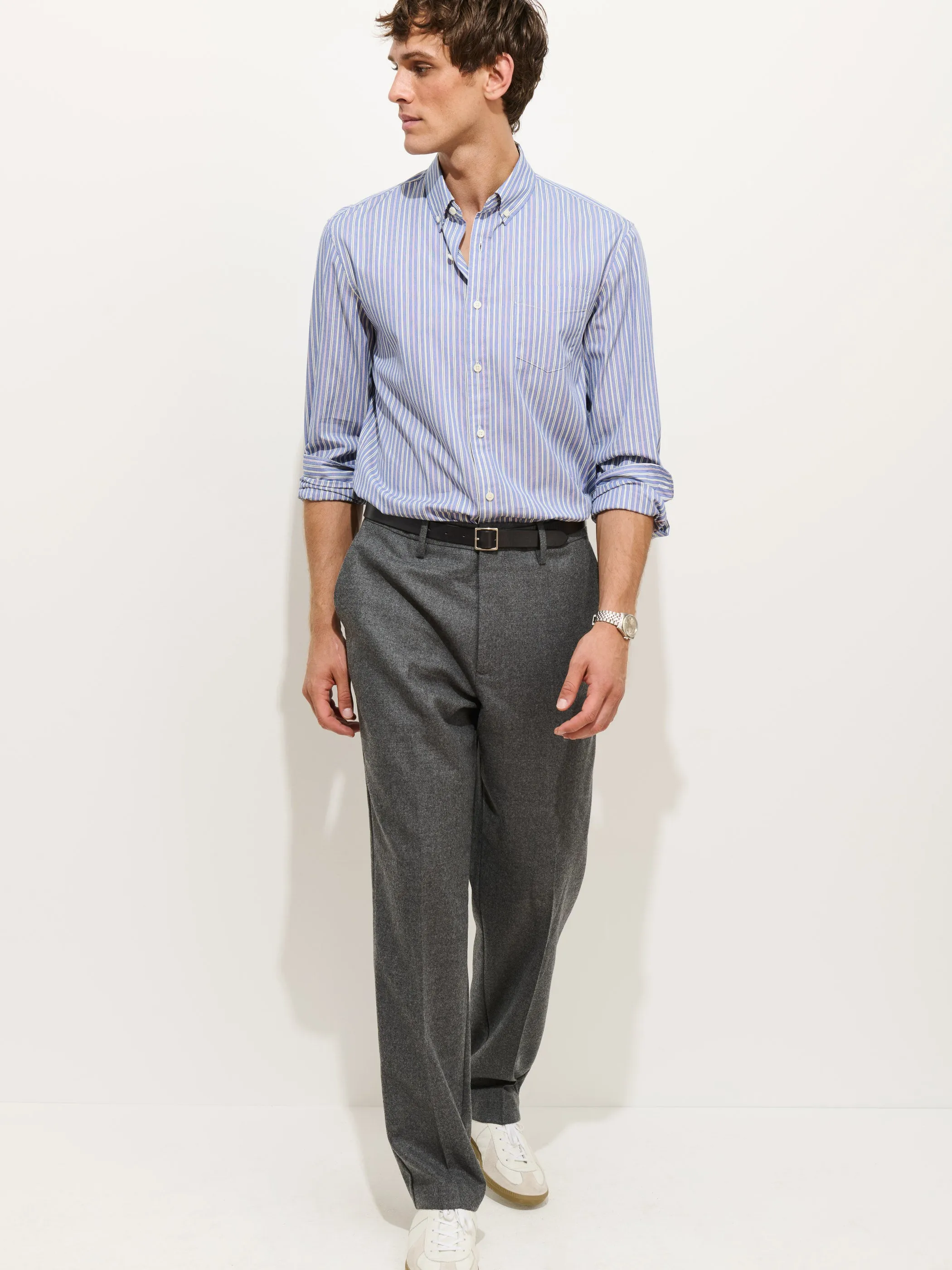 Mill Striped Shirt In Cotton Poplin sold by Alex Mill product image thumbnail 2