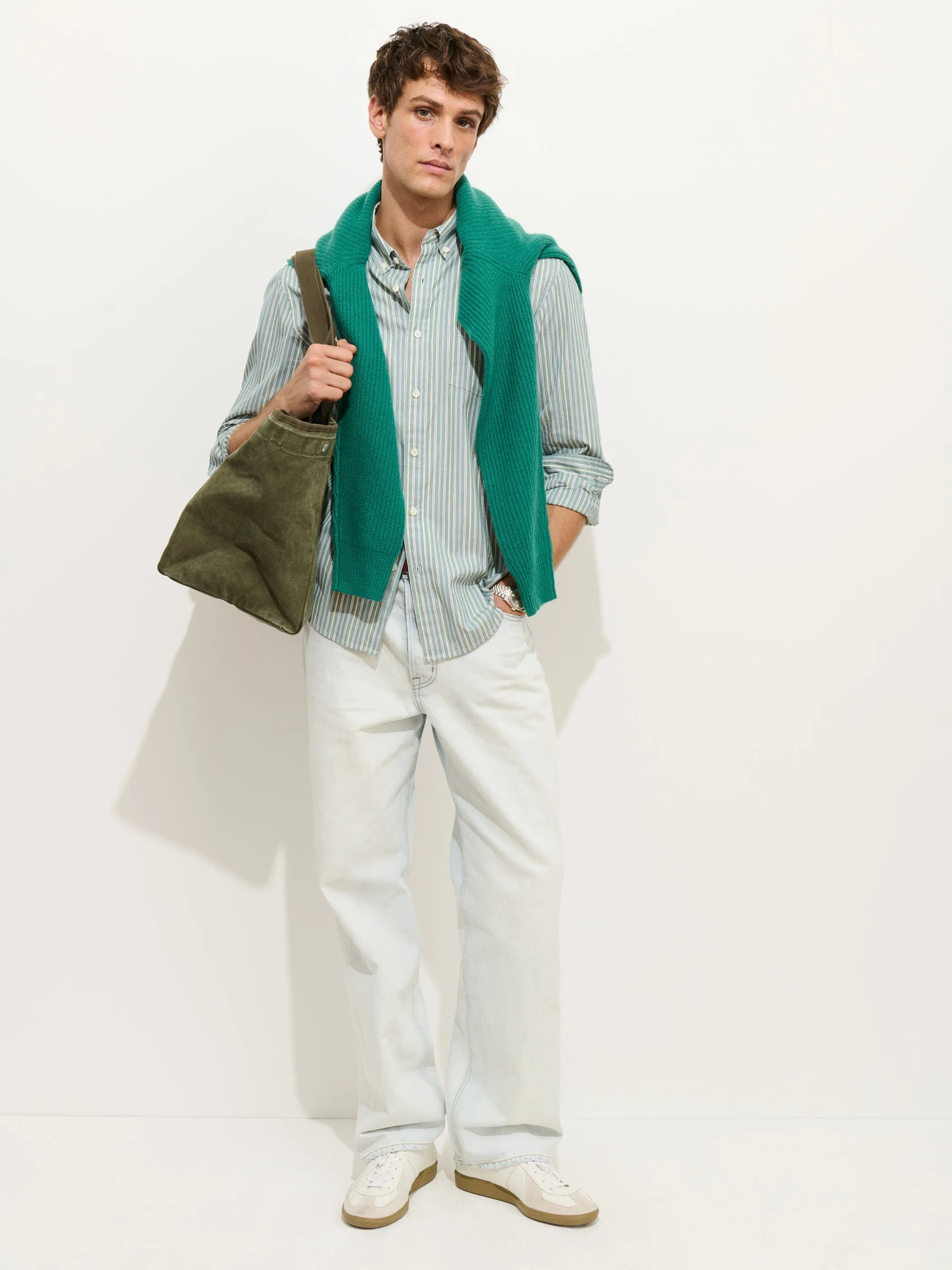 Mill Striped Shirt In Cotton Poplin sold by Alex Mill product image thumbnail 2