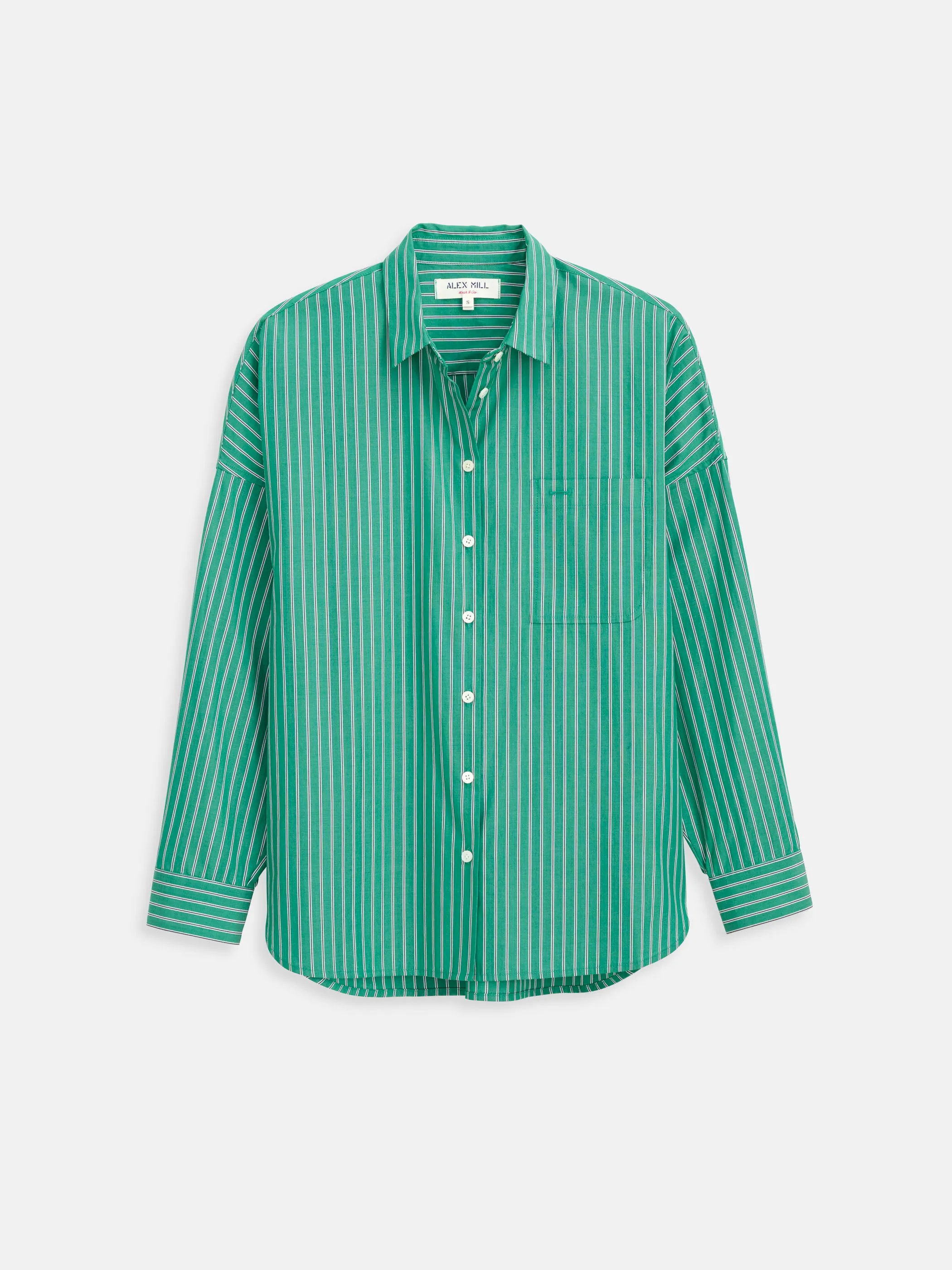 Jo Striped Shirt In Cotton Poplin sold by Alex Mill