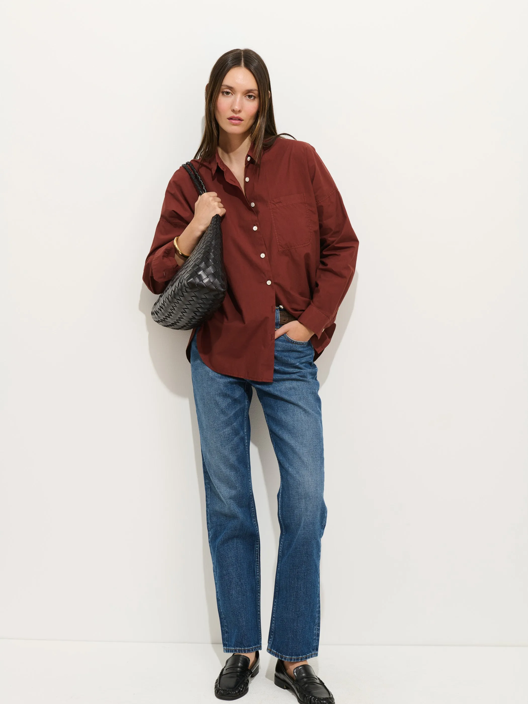 Jo Shirt In Cotton Poplin sold by Alex Mill product image thumbnail 2