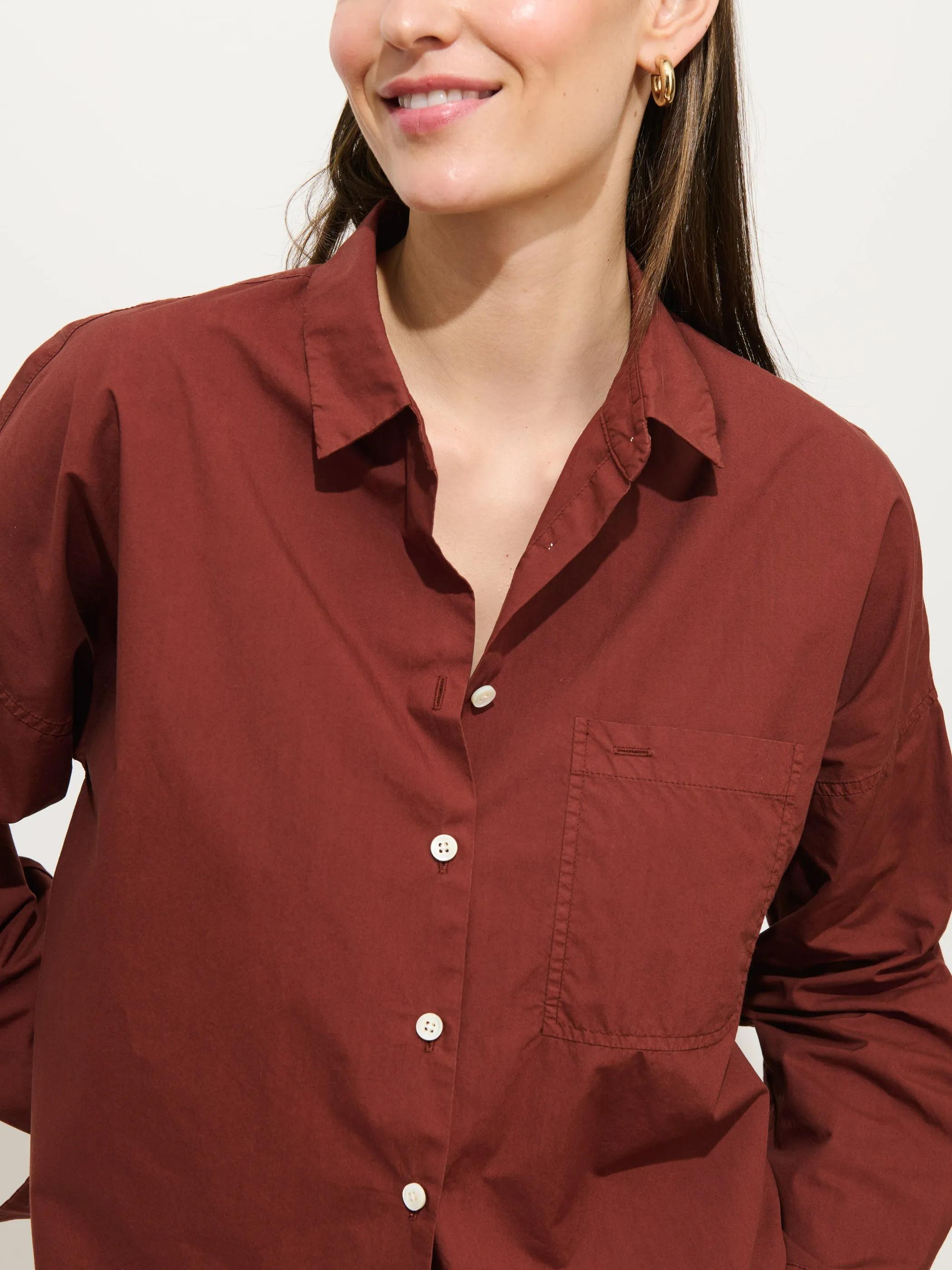 Jo Shirt In Cotton Poplin sold by Alex Mill product image thumbnail 4