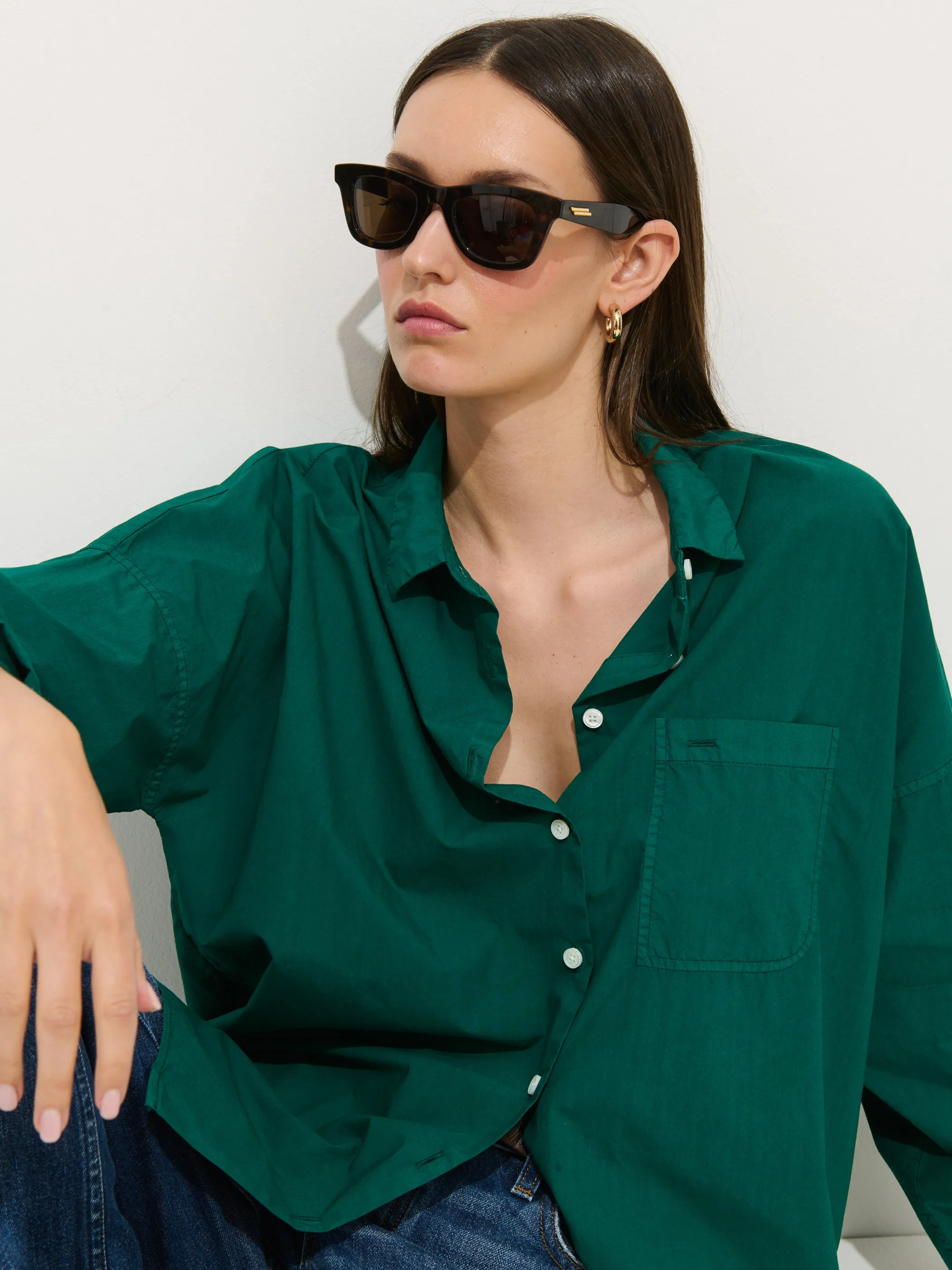 Jo Shirt In Cotton Poplin sold by Alex Mill product image thumbnail 3